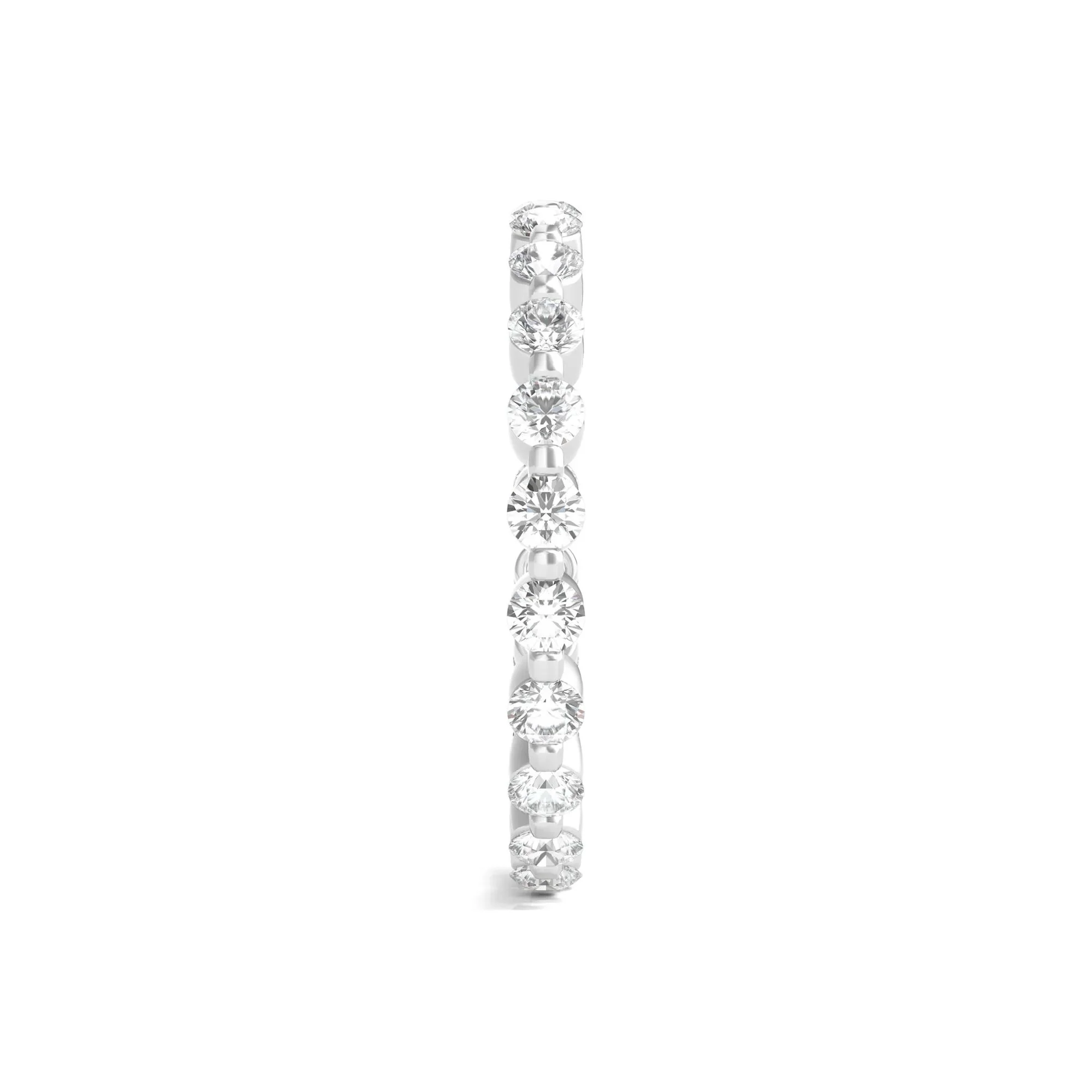 1 CT. Tw. Round Brilliant-Cut Lab Grown Diamond Eternity Band Ring 14K White Gold Size 6.5 - Image 3
