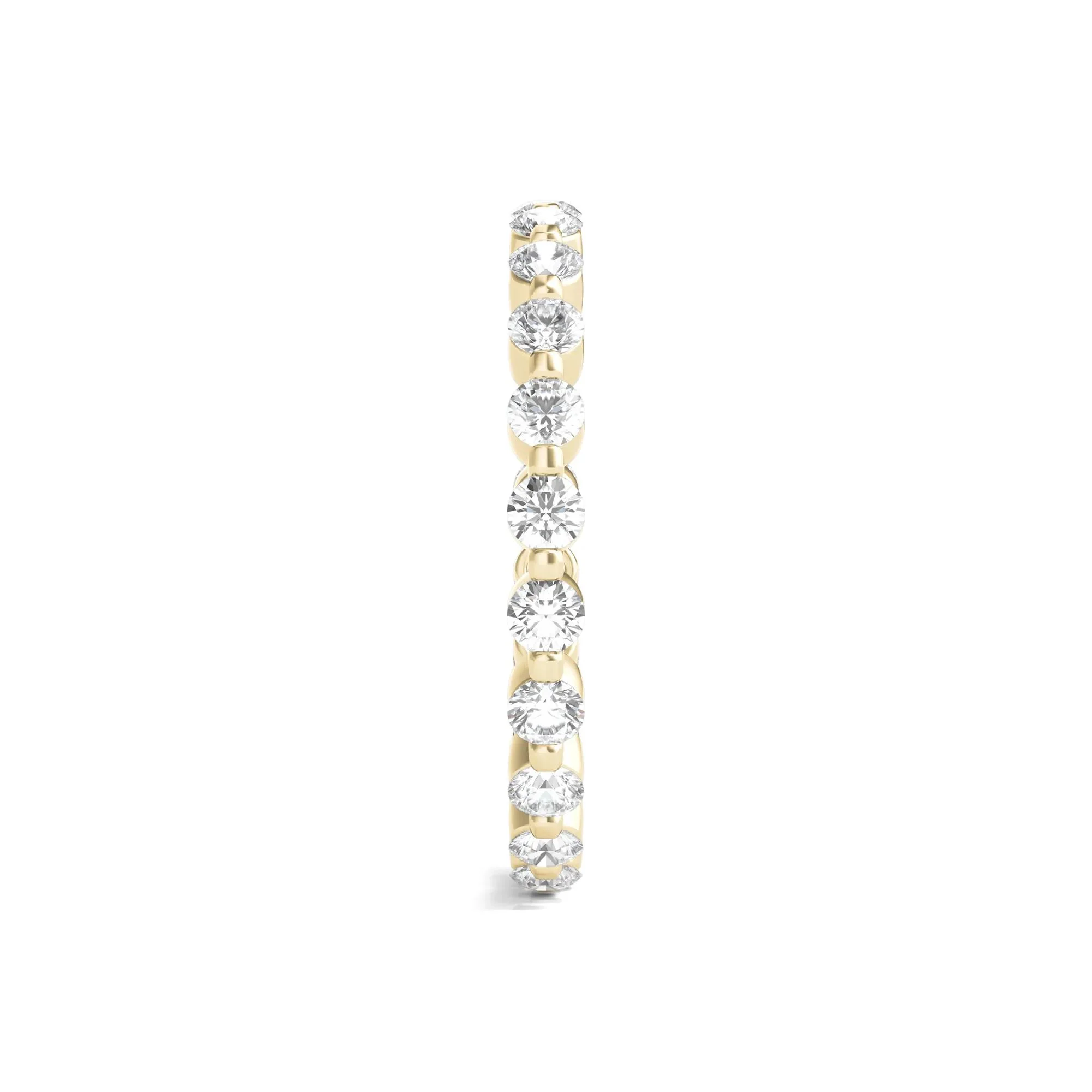 1 CT. Tw. Round Brilliant-Cut Lab Grown Diamond Eternity Band Ring 14K Yellow Gold Size 5 - Image 3