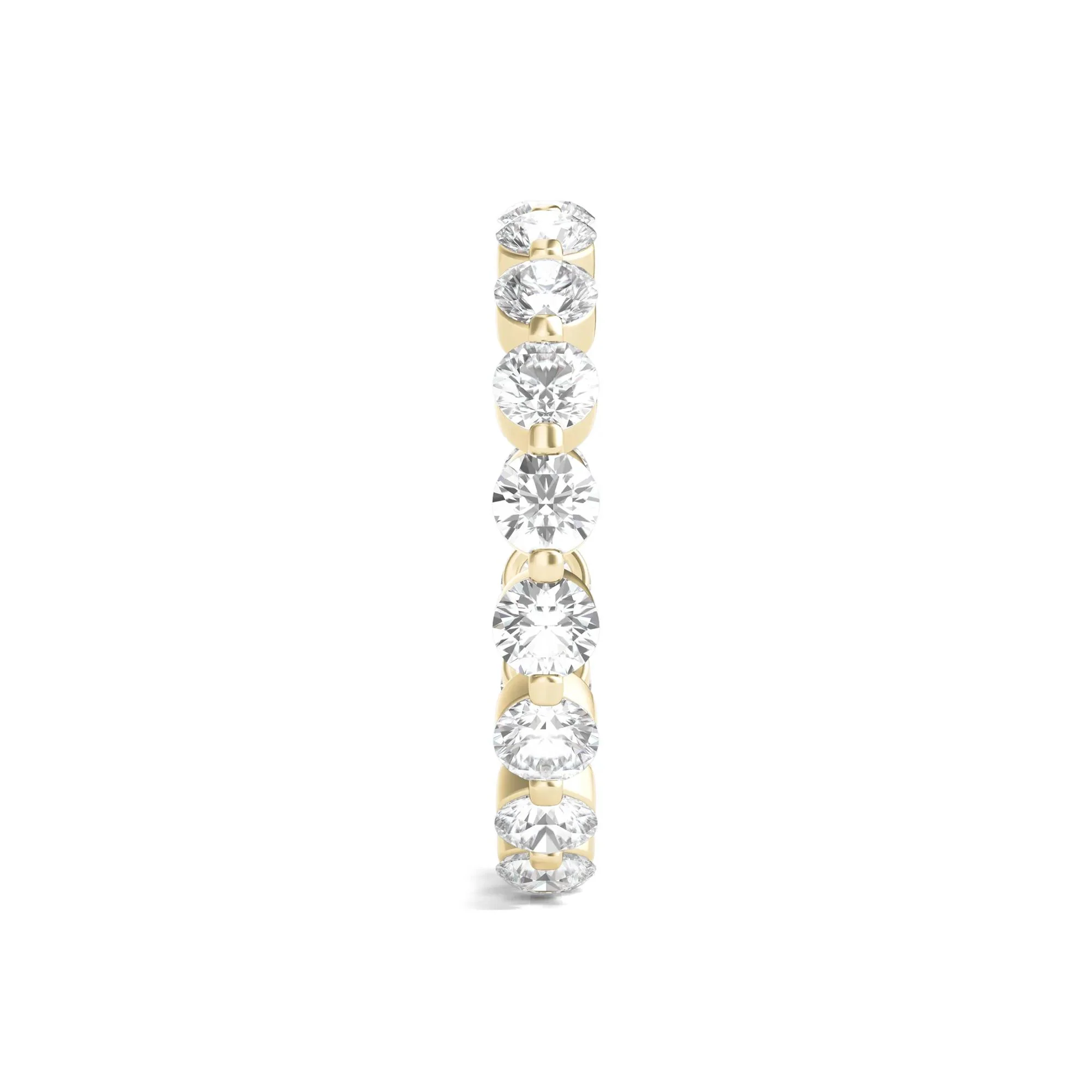 2 CT. Tw. Round Brilliant-Cut Lab Grown Diamond Eternity Band Ring 14K Yellow Gold Size 9 - Image 3