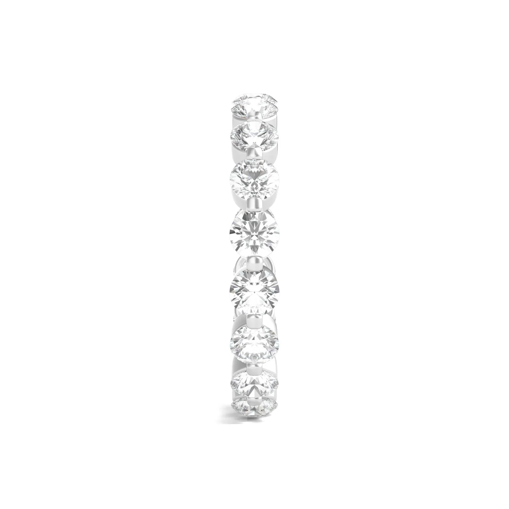 2 CT. Tw. Round Brilliant-Cut Lab Grown Diamond Eternity Band Ring Platinum White Size 4 - Image 3