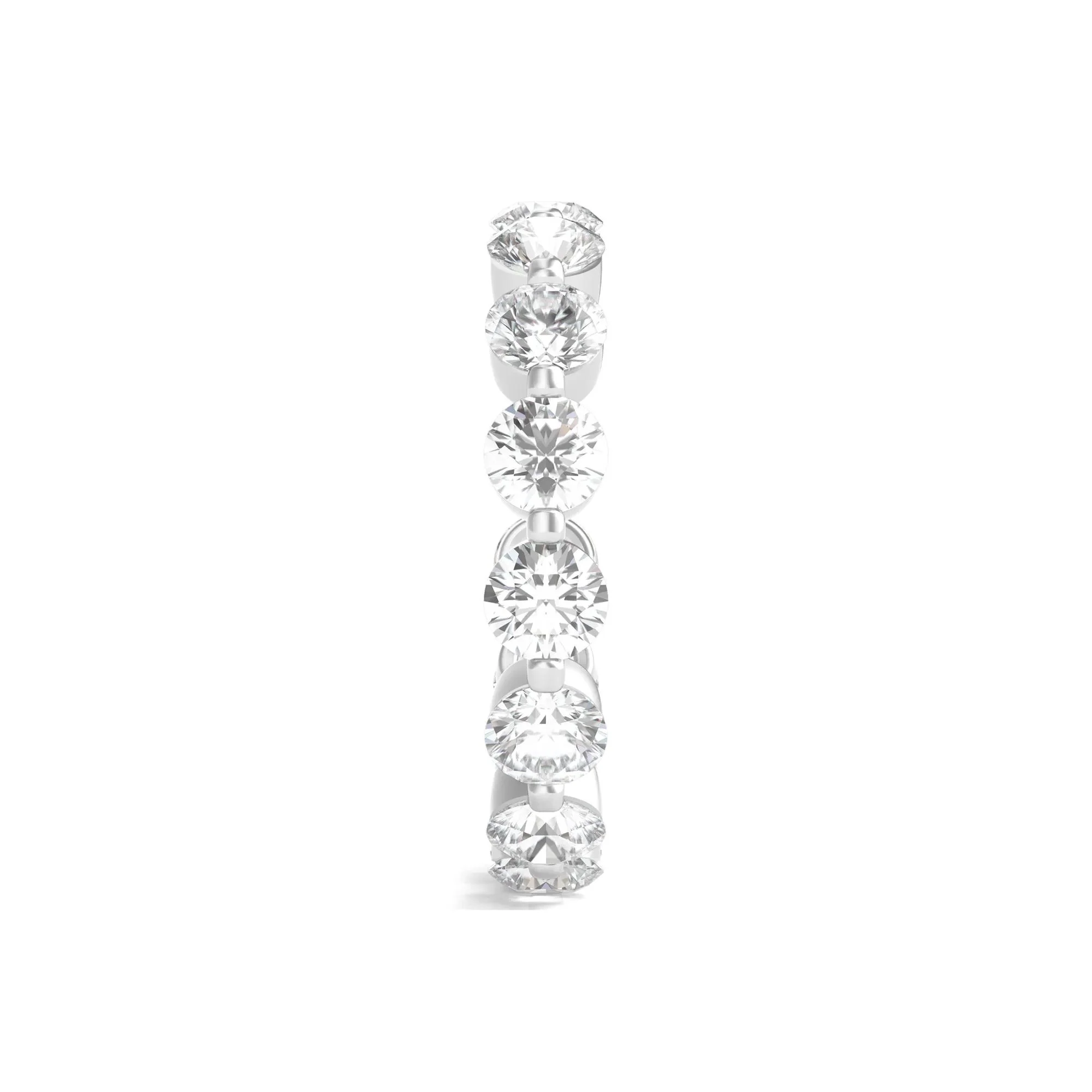 3 CT. Tw. Round Brilliant-Cut Lab Grown Diamond Eternity Band Ring 14K White Gold Size 8.5 - Image 3