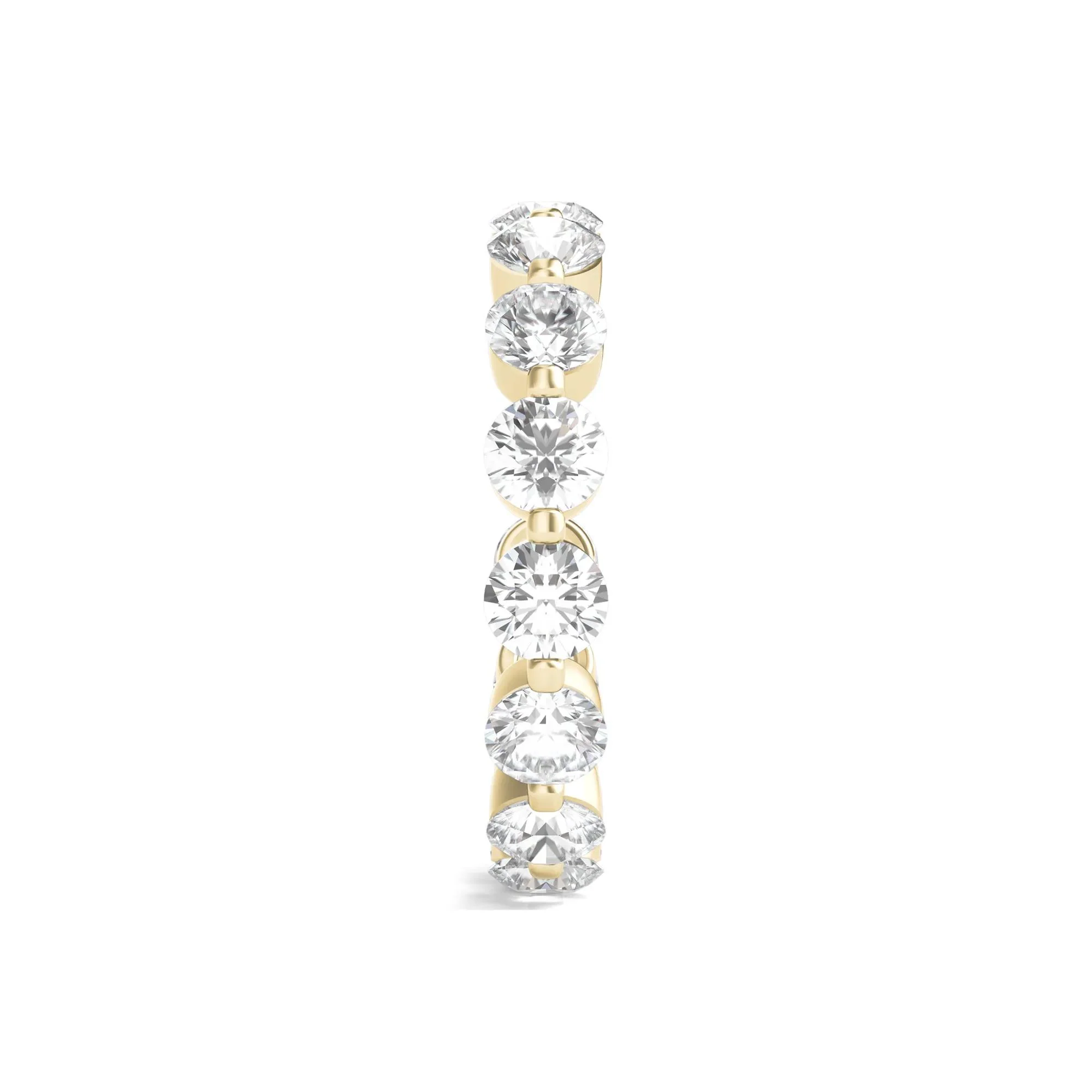 3 CT. Tw. Round Brilliant-Cut Lab Grown Diamond Eternity Band Ring 14K Yellow Gold Size 5 - Image 3