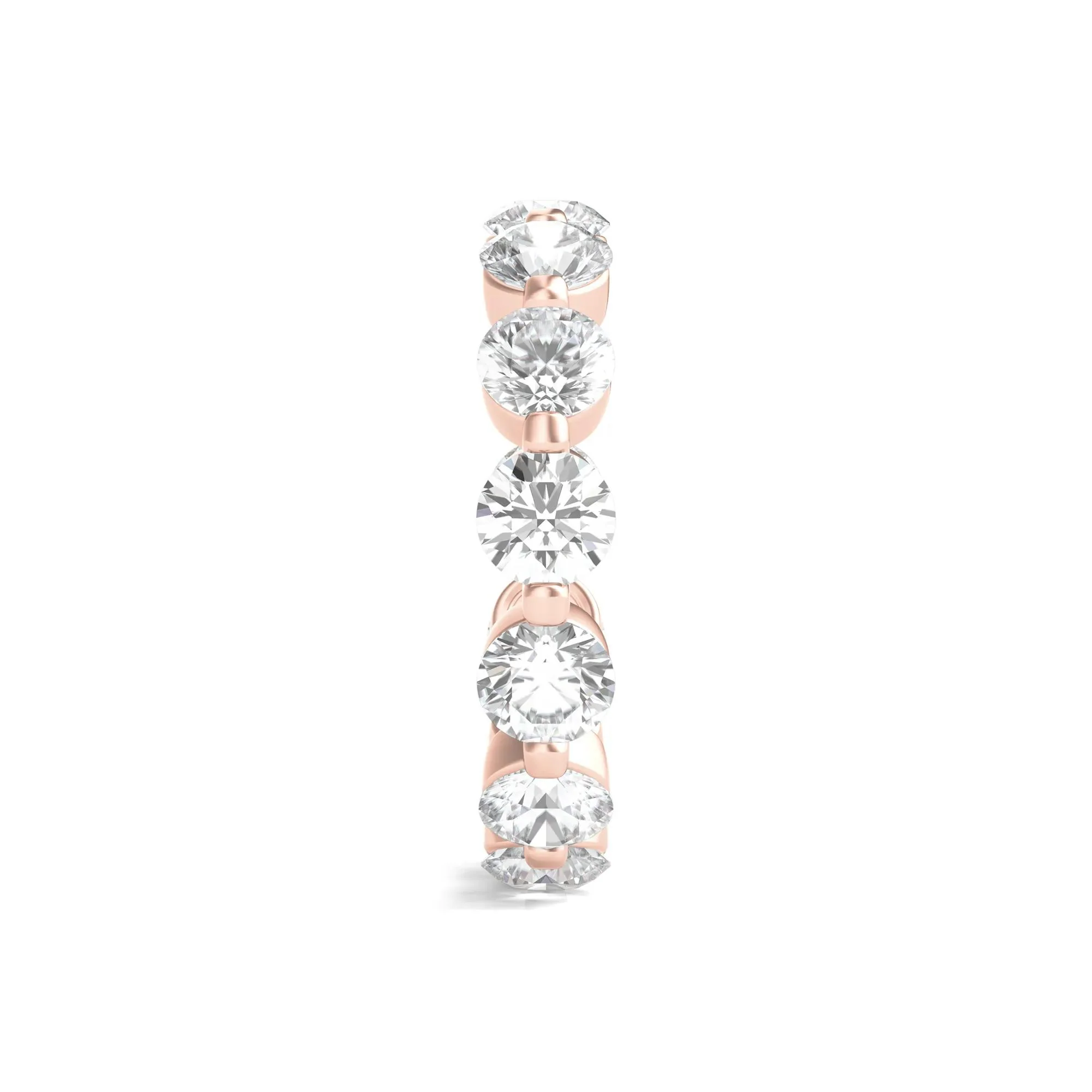 4 CT. Tw. Round Brilliant-Cut Lab Grown Diamond Eternity Band Ring 14K Rose Gold Size 4.5 - Image 3
