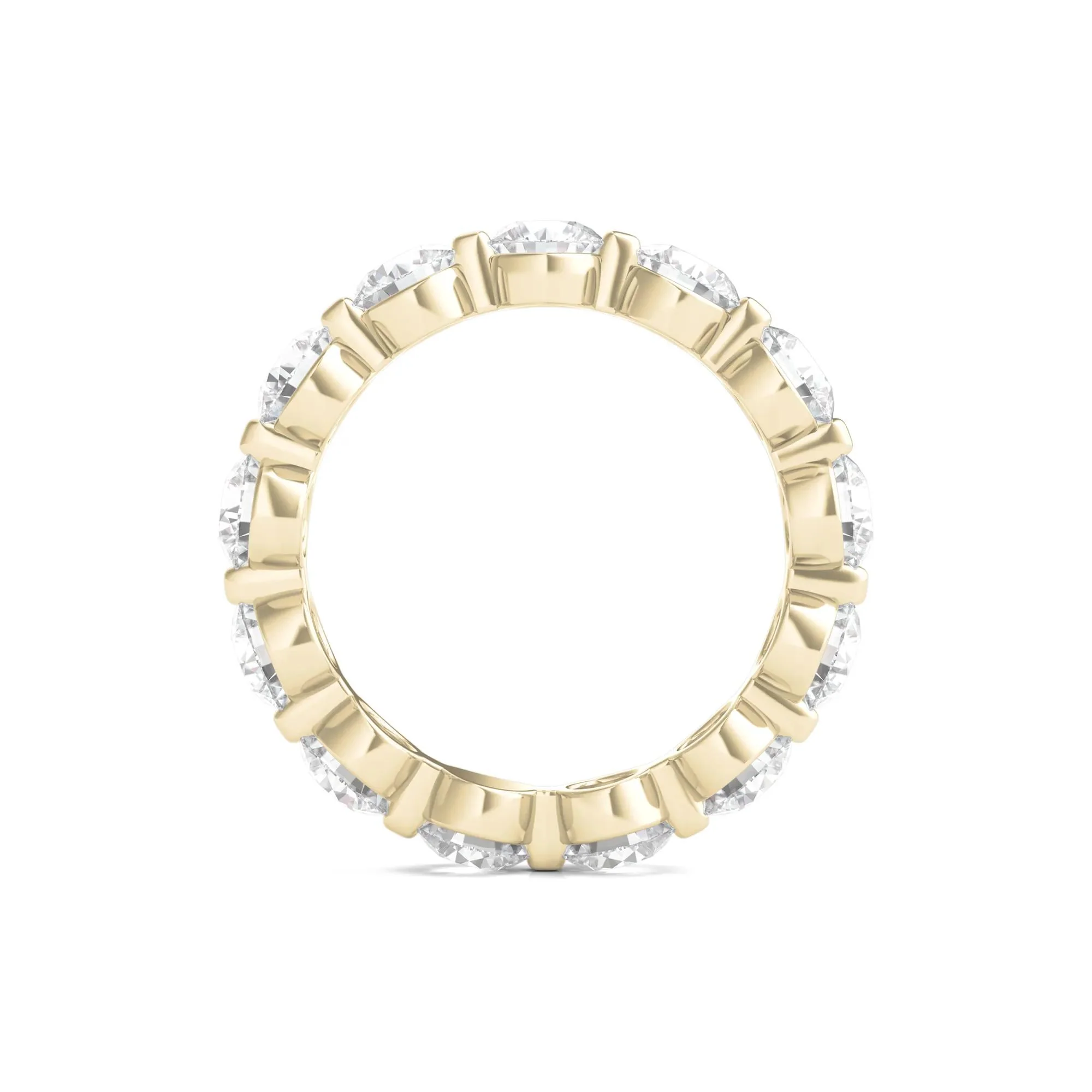 4 CT. Tw. Round Brilliant-Cut Lab Grown Diamond Eternity Band Ring 14K Yellow Gold Size 4.5 - Image 2