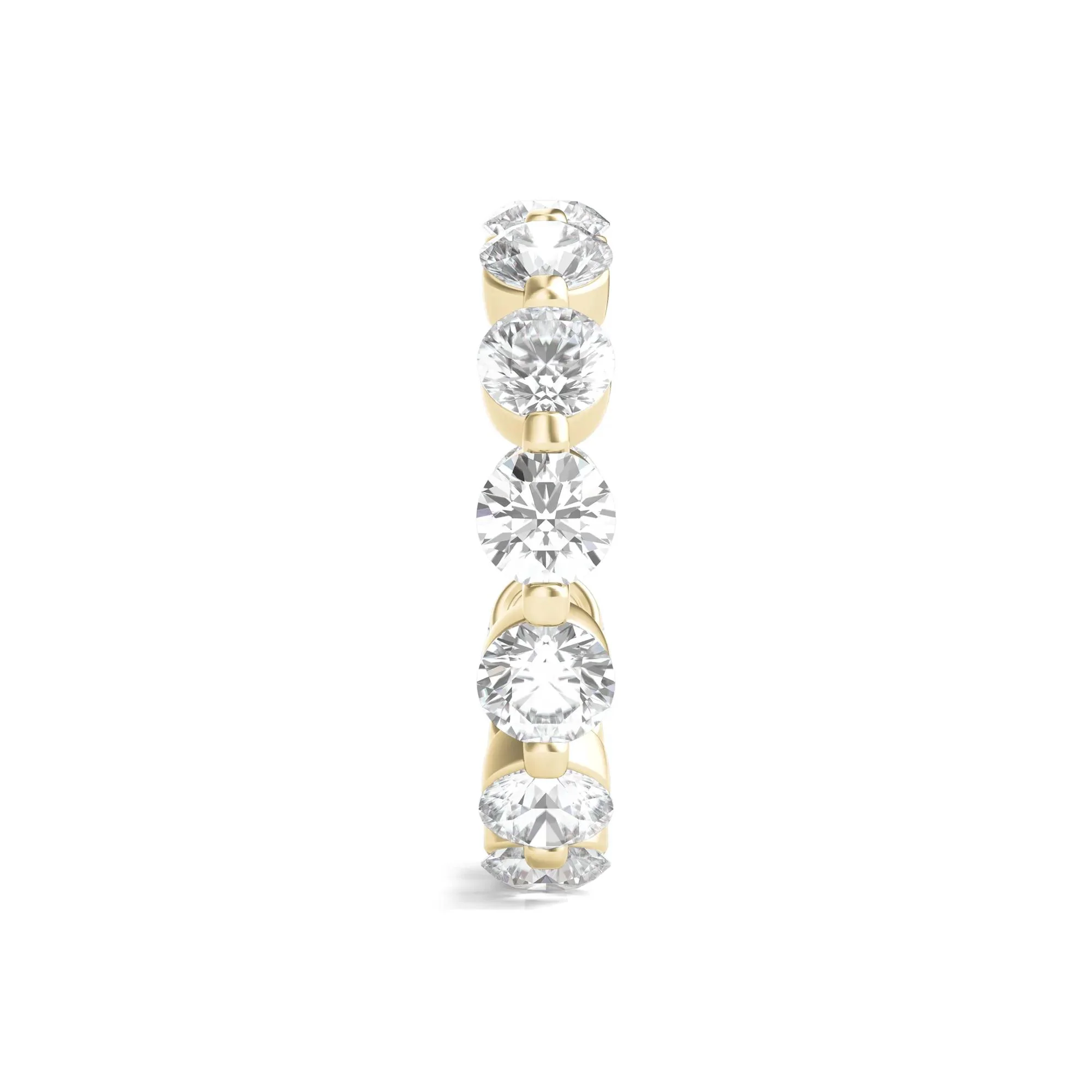 4 CT. Tw. Round Brilliant-Cut Lab Grown Diamond Eternity Band Ring 14K Yellow Gold Size 7.5 - Image 3