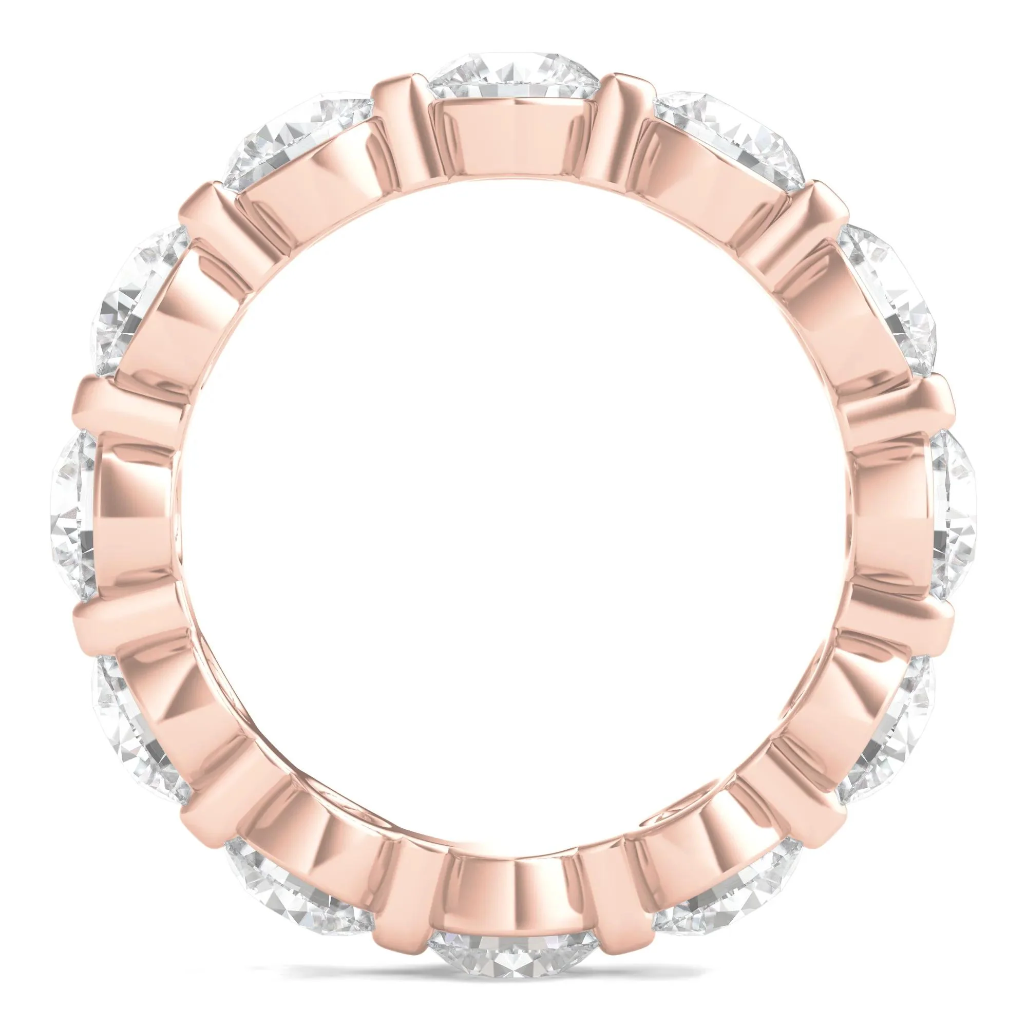 5 CT. Tw. Round Brilliant-Cut Lab Grown Diamond Eternity Band Ring 14K Rose Gold Size 6 - Image 2