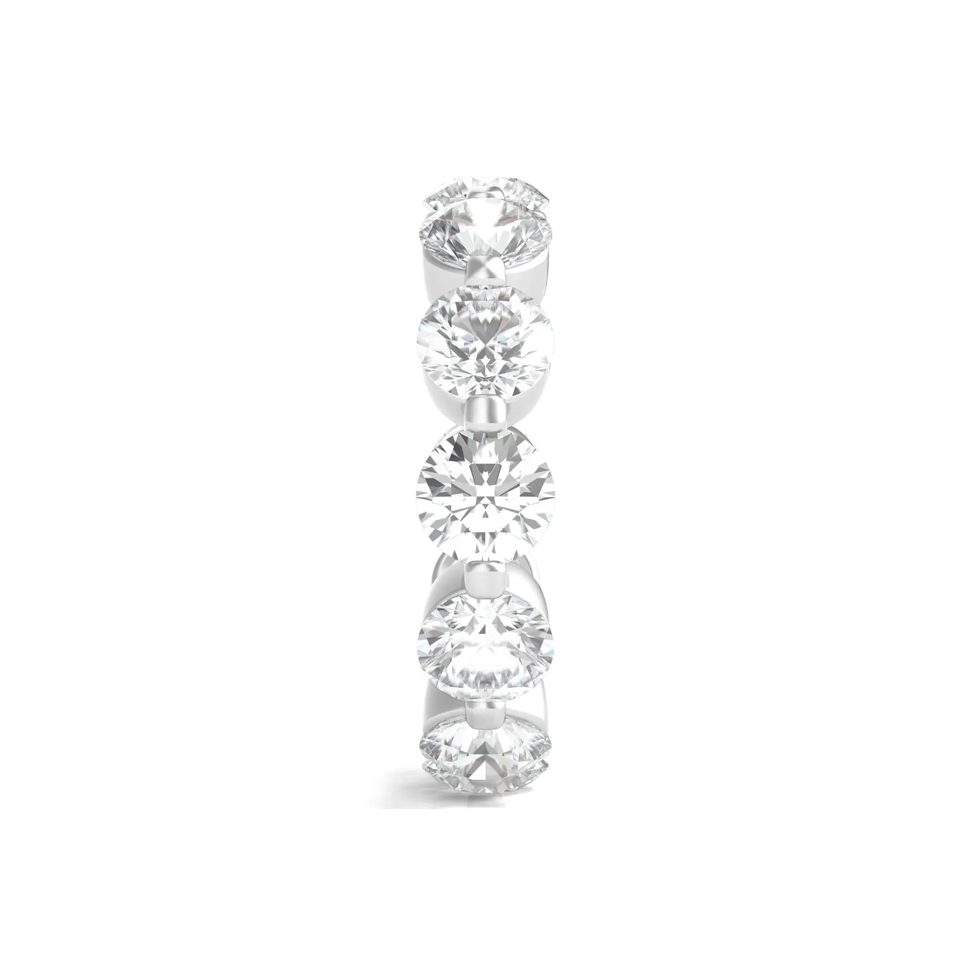 6 CT. Tw. Round Brilliant-Cut Lab Grown Diamond Eternity Band Ring 14K White Gold Size 5.5 - Image 3