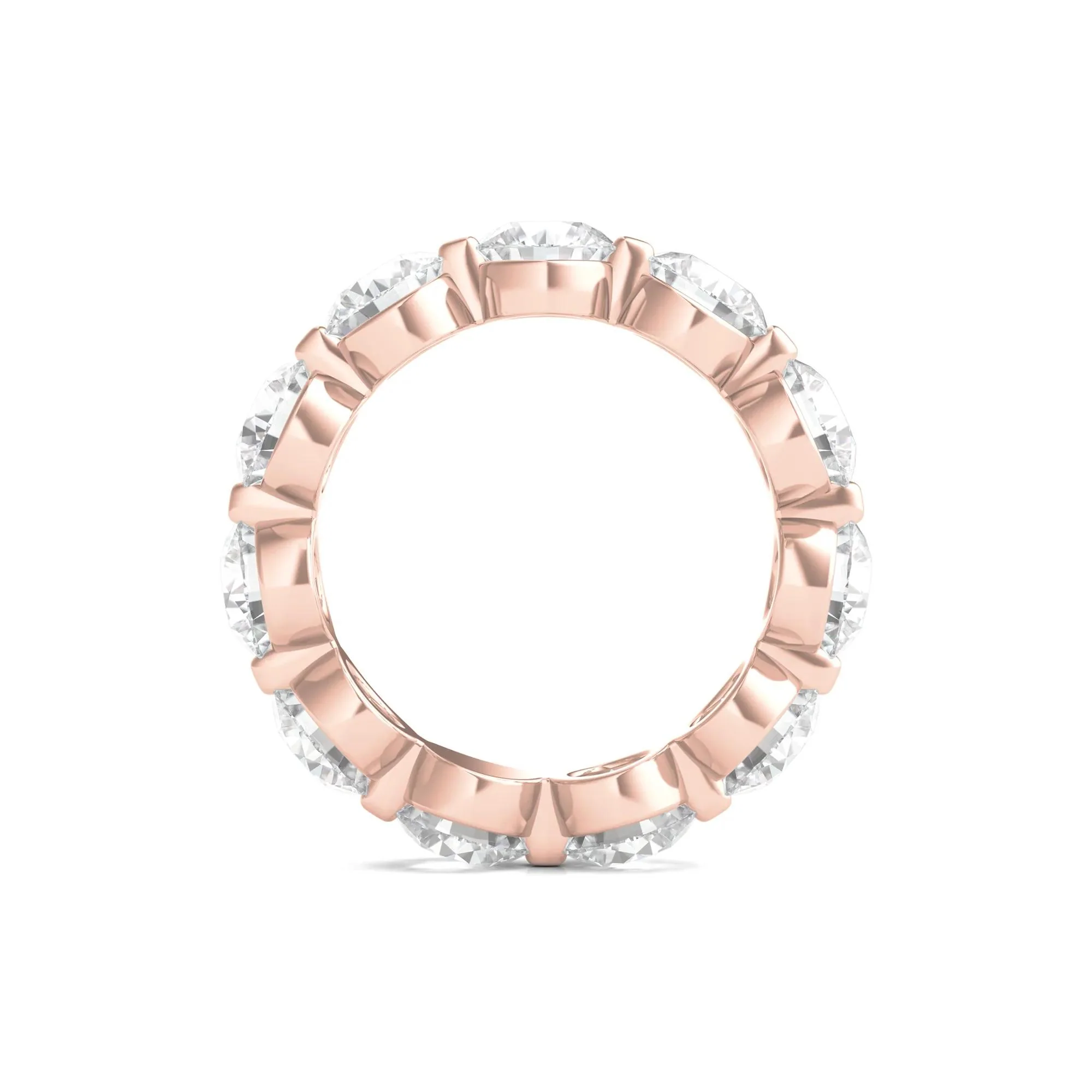 7 CT. Tw. Round Brilliant-Cut Lab Grown Diamond Eternity Band Ring 14K Rose Gold Size 8 - Image 2
