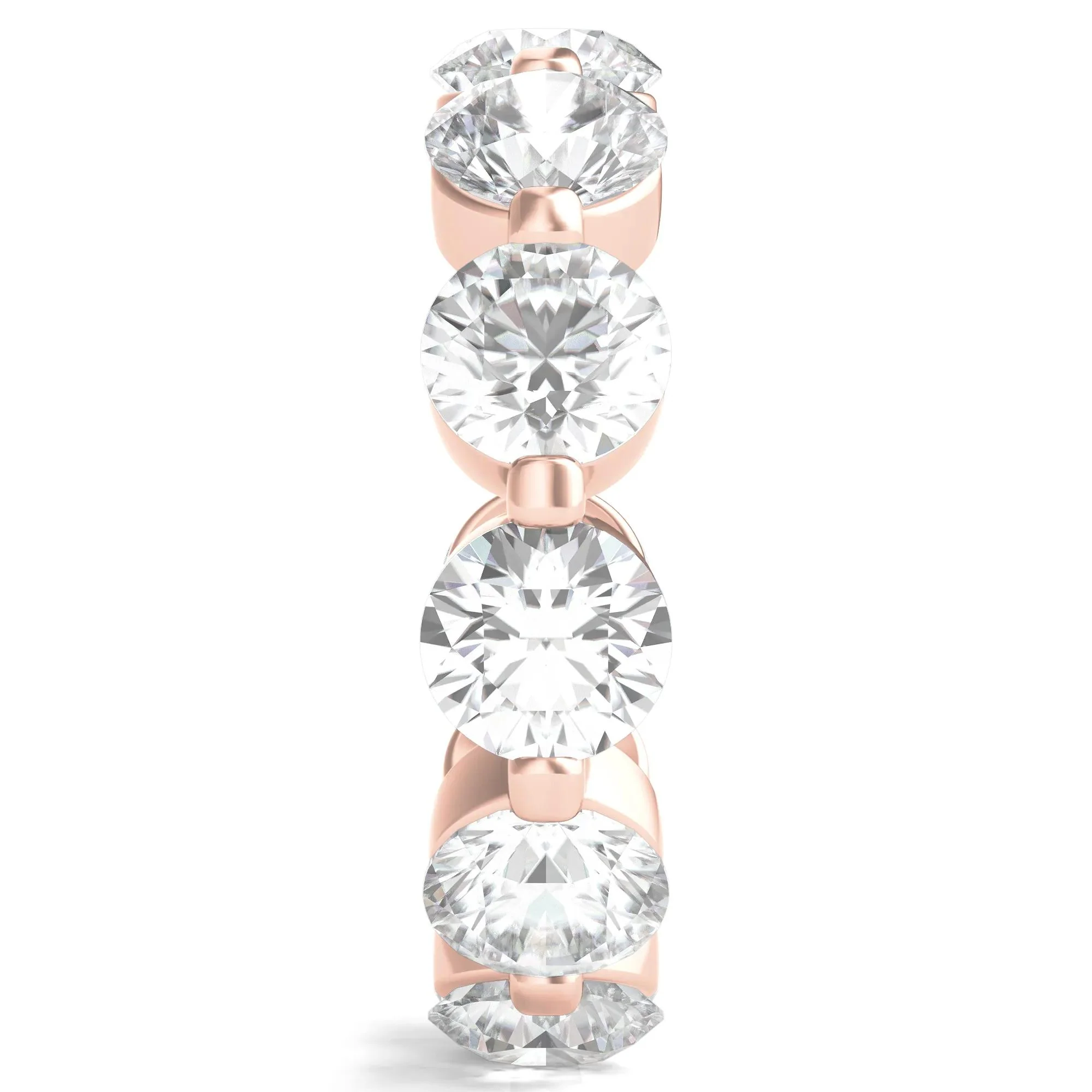 7 CT. Tw. Round Brilliant-Cut Lab Grown Diamond Eternity Band Ring 14K Rose Gold Size 8.5 - Image 3