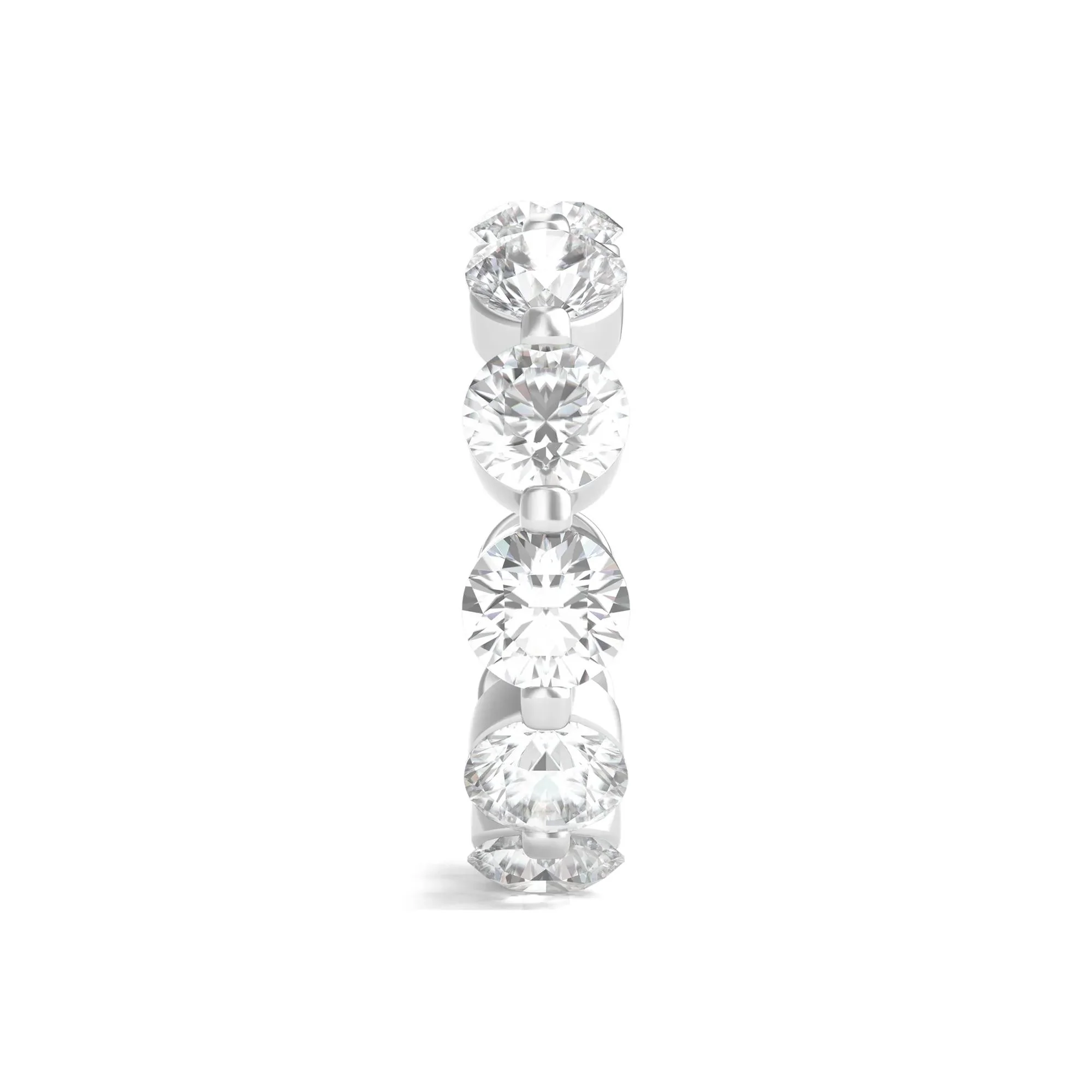 7 CT. Tw. Round Brilliant-Cut Lab Grown Diamond Eternity Band Ring 14K White Gold Size 4.5 - Image 3
