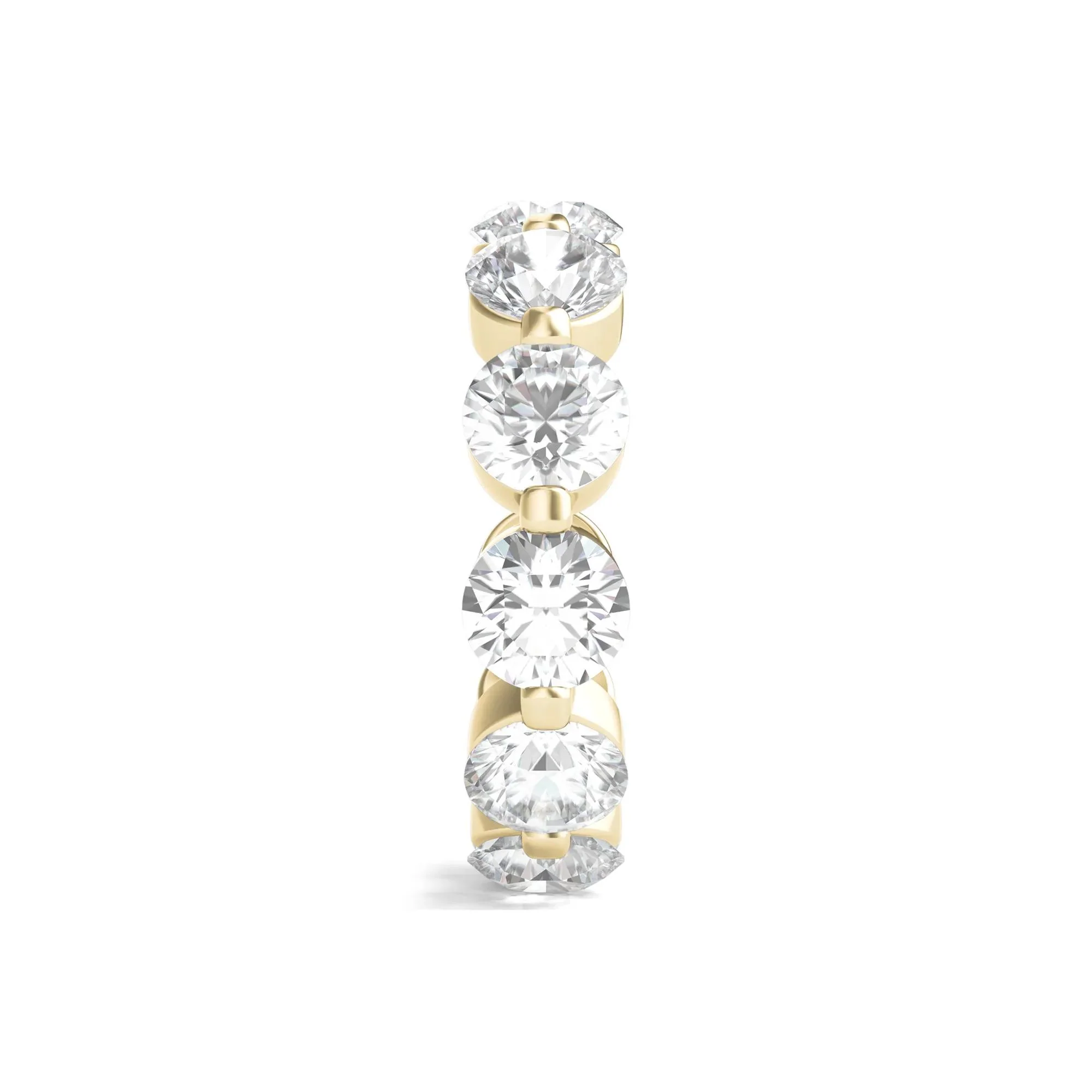 7 CT. Tw. Round Brilliant-Cut Lab Grown Diamond Eternity Band Ring 14K Yellow Gold Size 8 - Image 3
