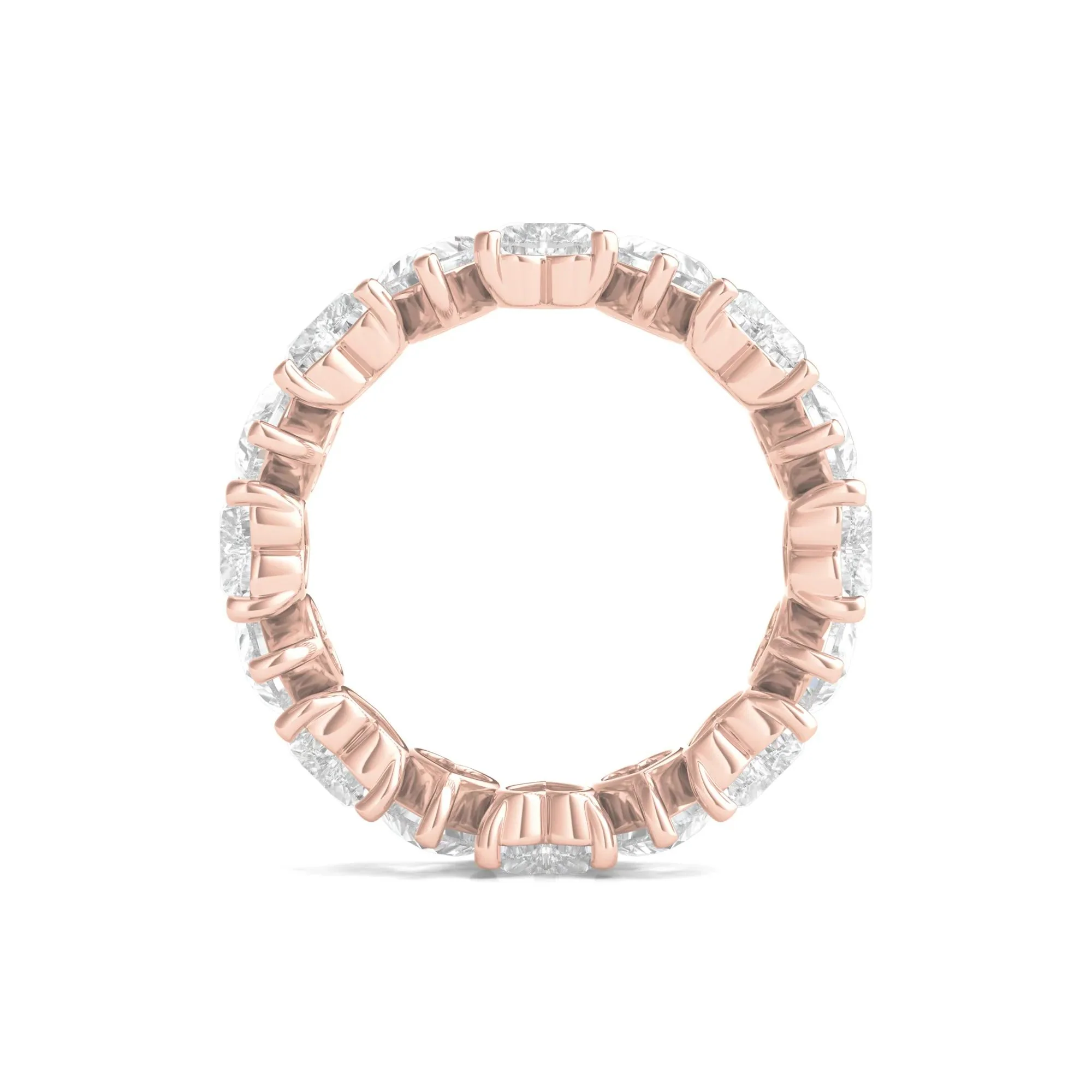 5 CT. Tw. Heart-Shaped Lab Grown Diamond True Eternity Band Ring 14K Rose Gold Size 6 6mm - Image 2