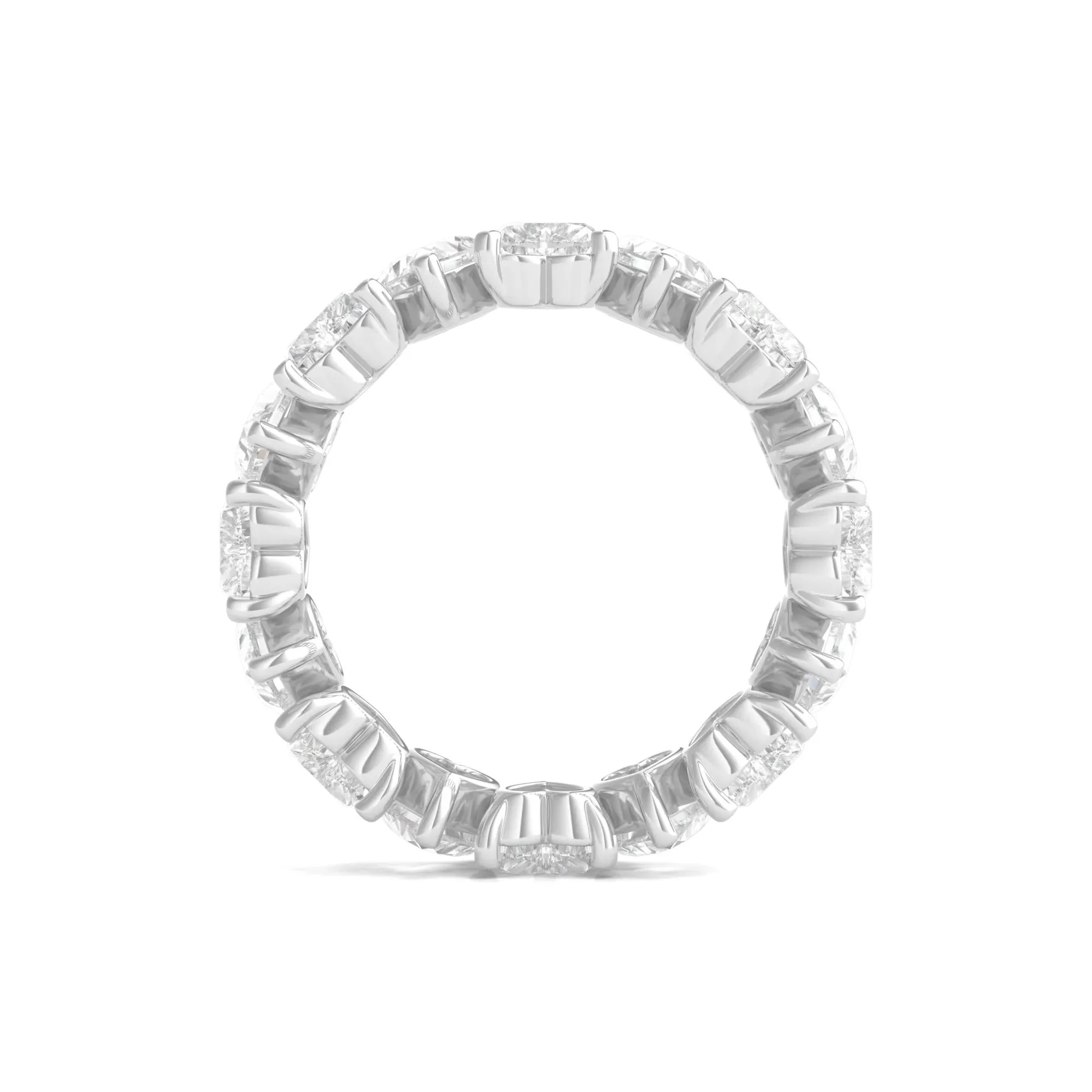 5 CT. Tw. Heart-Shaped Lab Grown Diamond True Eternity Band Ring 14K White Gold Size 8 6mm - Image 2