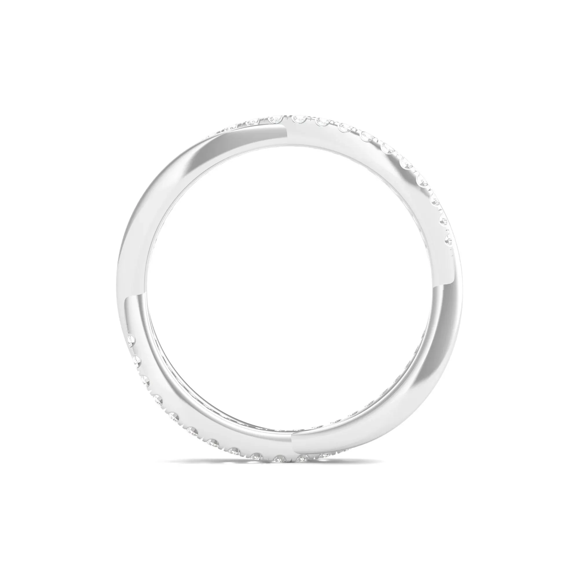1/3 CT. Tw. Lab Grown Diamond Infinity Twist True Eternity Band Ring 14K White Gold Size 9 - Image 2