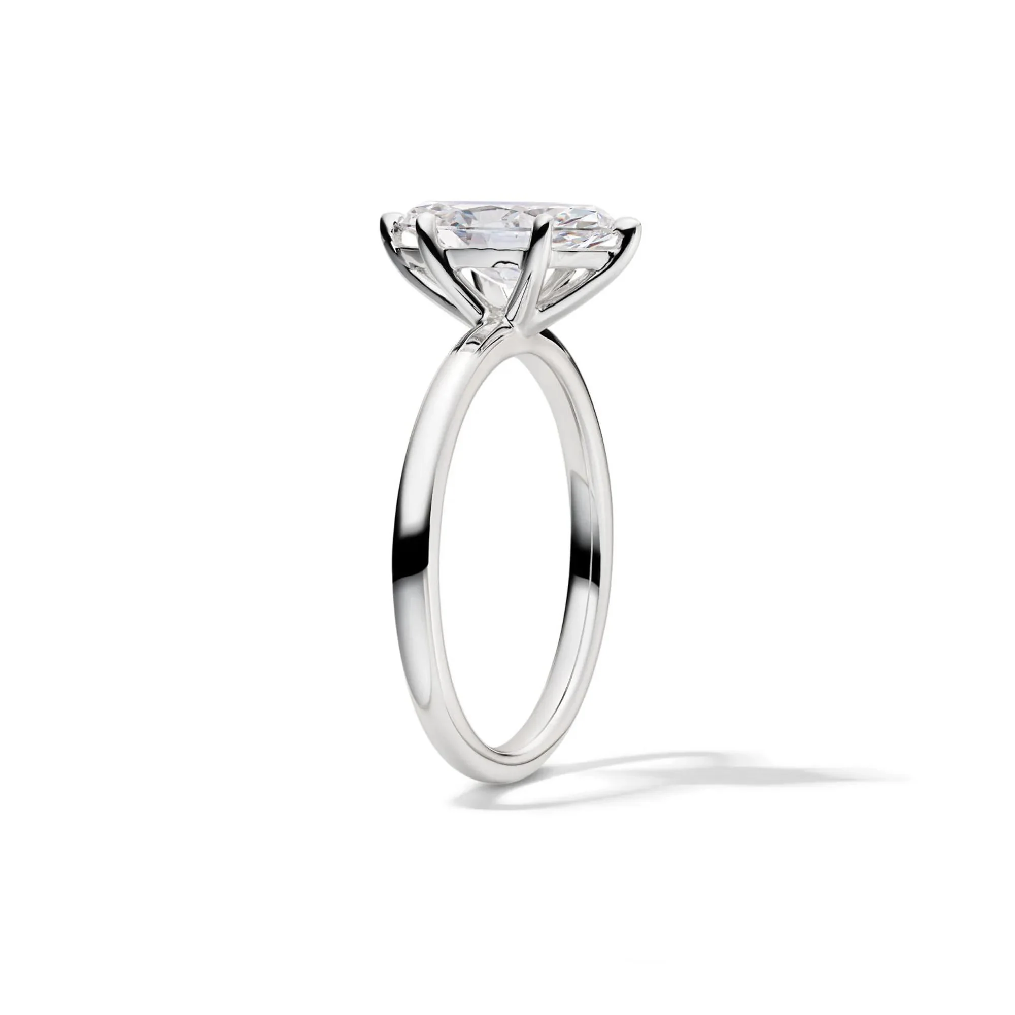 Lab Grown Diamond Solitaire Marquise Engagement Ring Platinum (1/2 CT.) White Size 5 2mm - Image 3