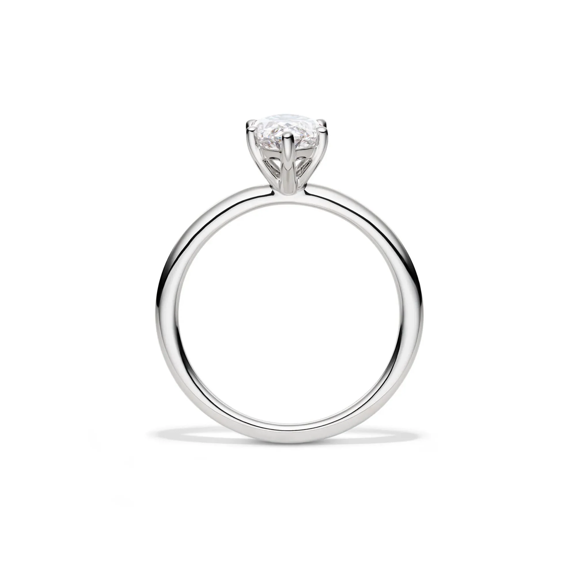 Lab Grown Diamond Solitaire Marquise Engagement Ring Platinum (1/2 CT.) White Size 9.5 2mm - Image 2