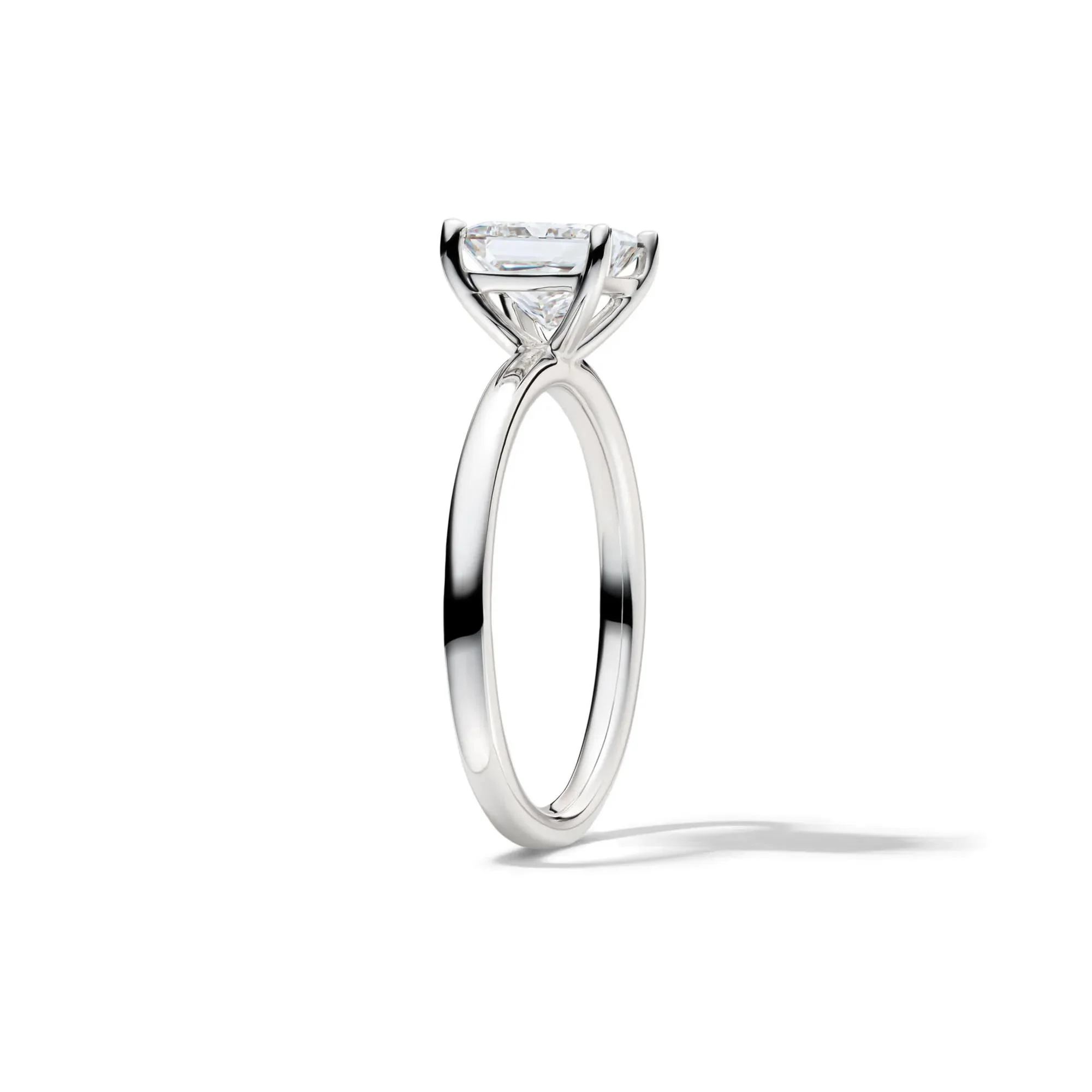 Lab Grown Diamond Princess-Cut Solitaire Engagement Ring Platinum (1/2 CT.) White Size 6 2mm - Image 3