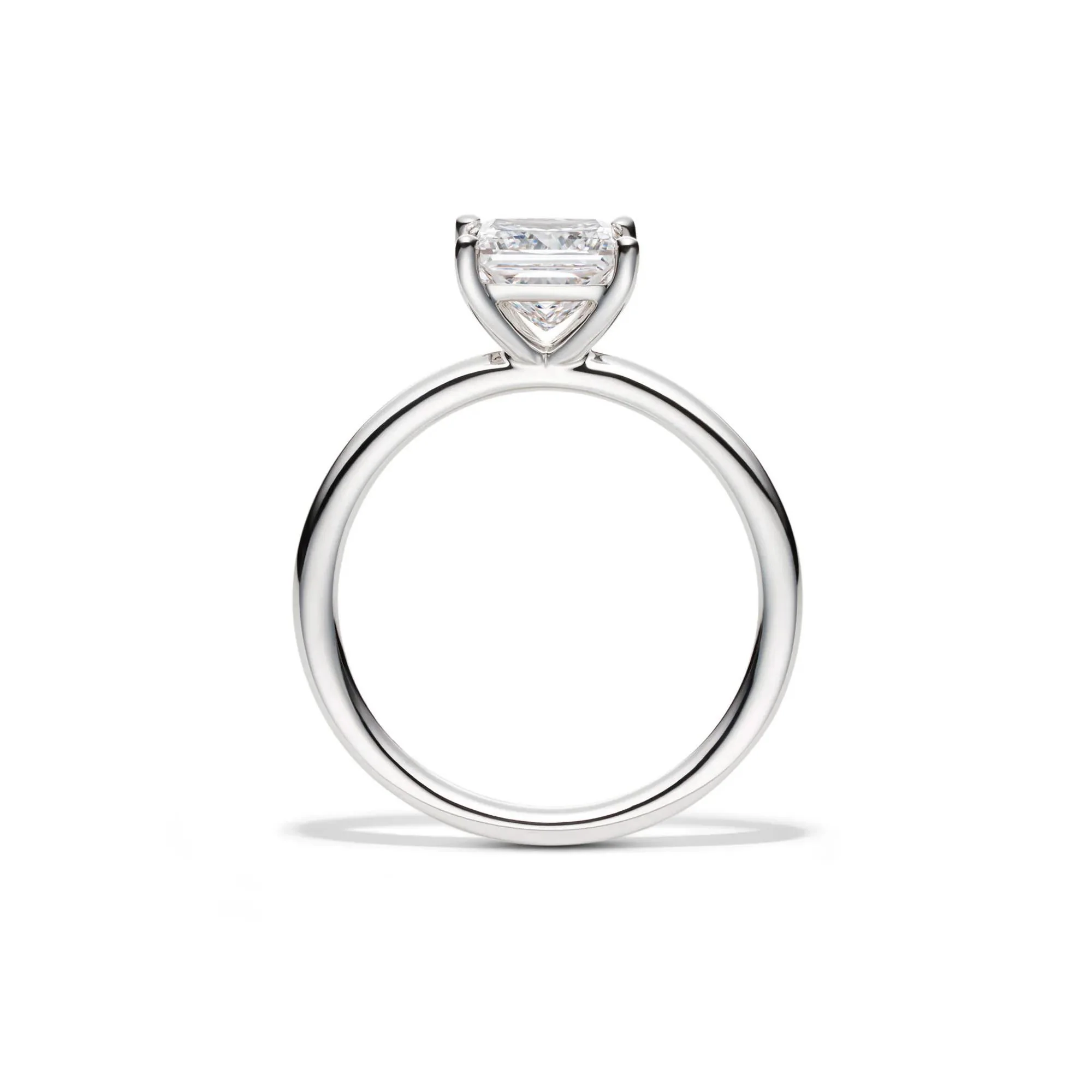 Lab Grown Diamond Princess-Cut Solitaire Engagement Ring Platinum (1/2 CT.) White Size 9 2mm - Image 2