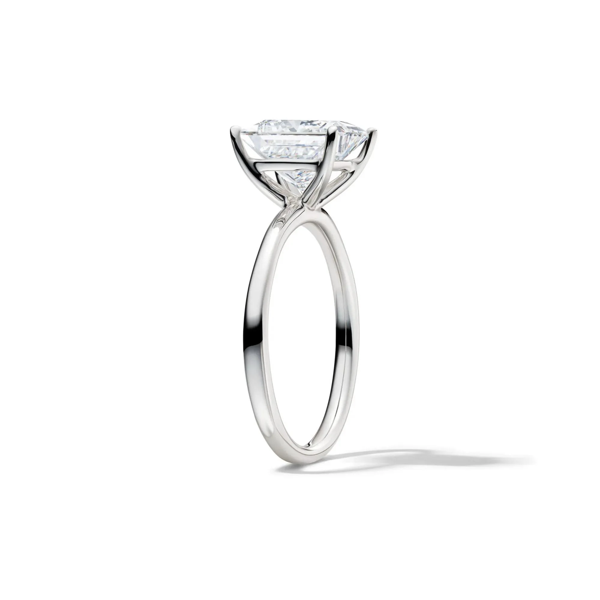 Lab Grown Diamond Princess-Cut Solitaire Engagement Ring Platinum (3 CT.) White Size 6.5 2mm - Image 3