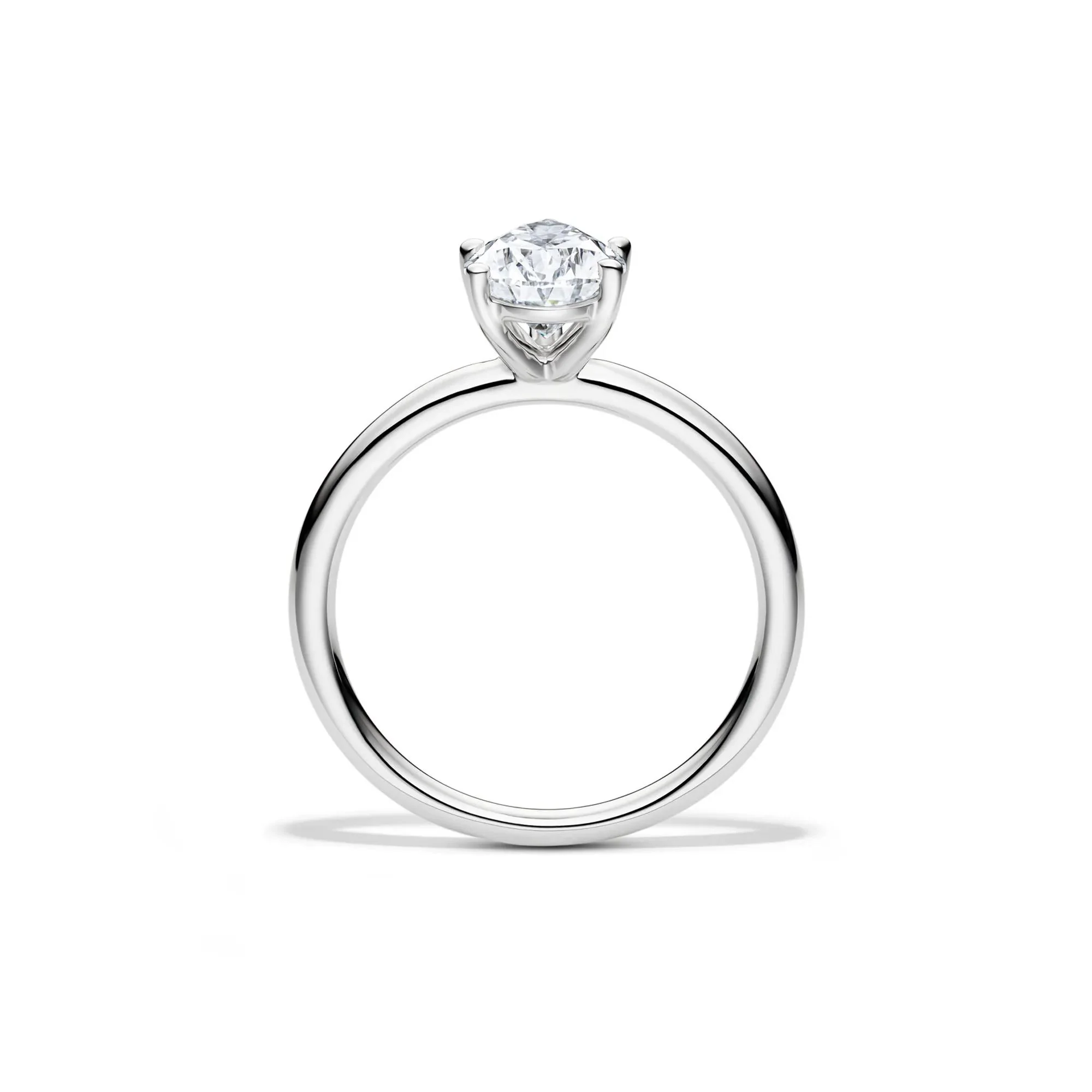 Lab Grown Diamond Pear-Shaped Solitaire Engagement Ring Platinum (1/2 CT.) White Size 10 2mm - Image 2