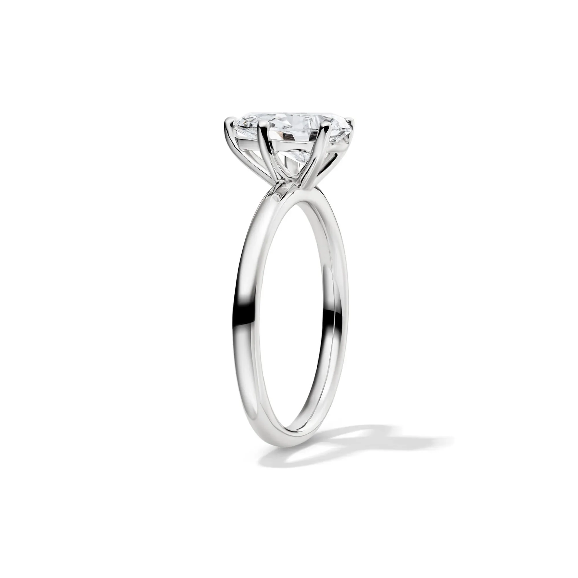 Lab Grown Diamond Pear-Shaped Solitaire Engagement Ring Platinum (1/2 CT.) White Size 5 2mm - Image 3