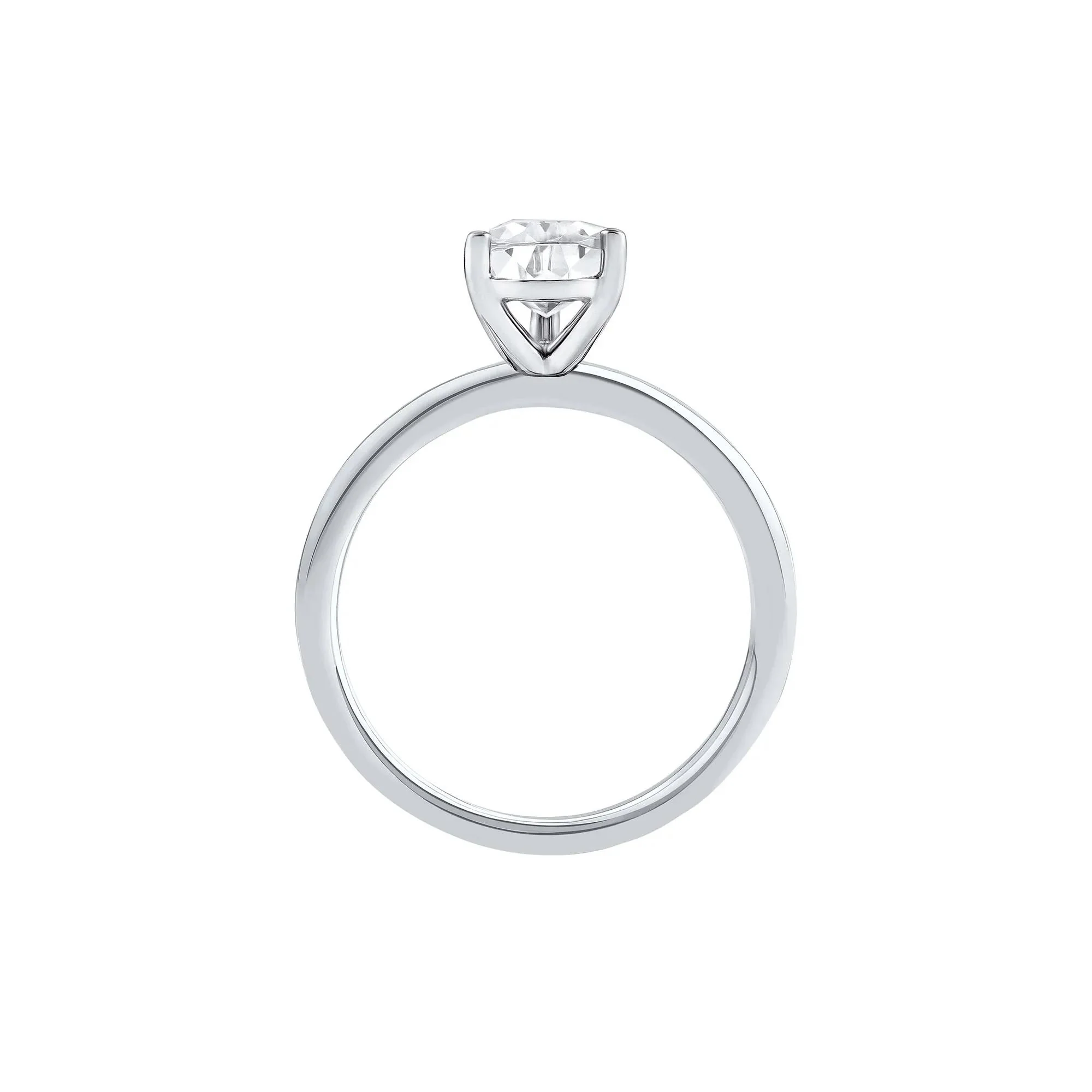Lab Grown Diamond Pear-Shaped Solitaire Engagement Ring Platinum (2 CT.) White Size 6.5 2mm - Image 2