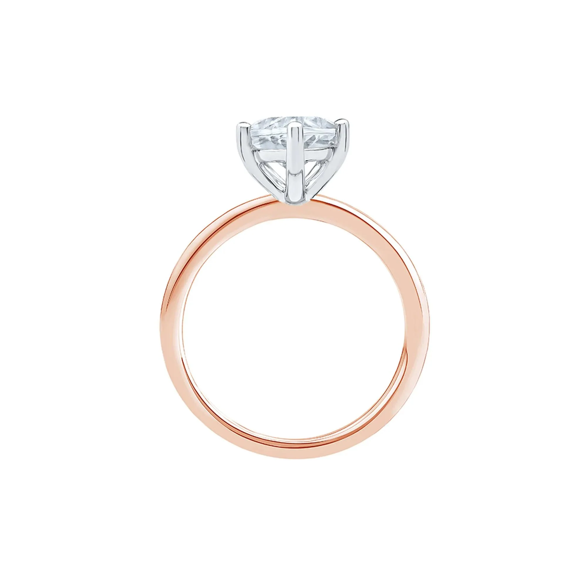 Lab Grown Diamond Pear-Shaped Solitaire Engagement Ring 14K Rose Gold (3 CT.) Size 8.5 2mm - Image 2