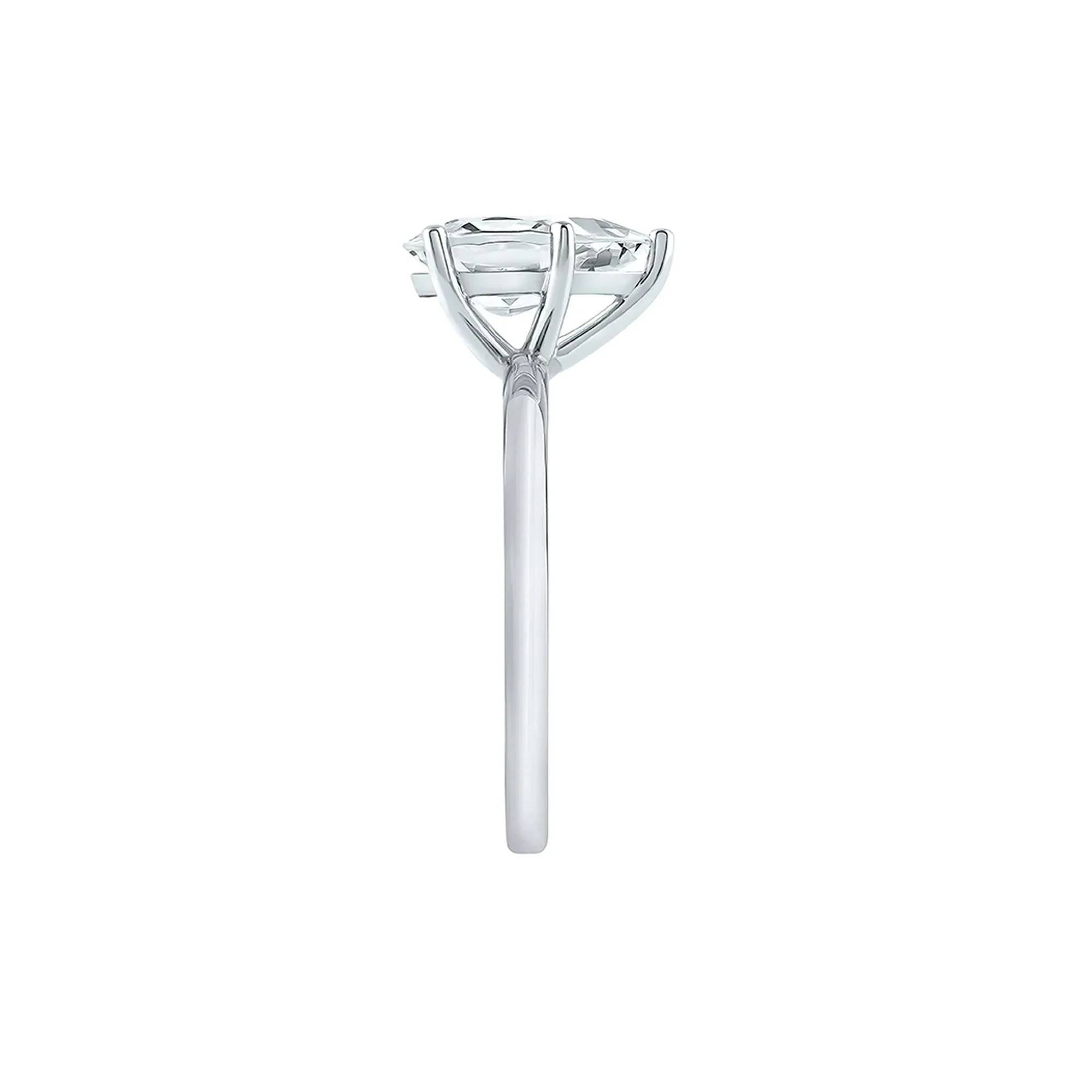 Lab Grown Diamond Pear-Shaped Solitaire Engagement Ring 14K White Gold (3 CT.) Size 8.5 2mm - Image 3
