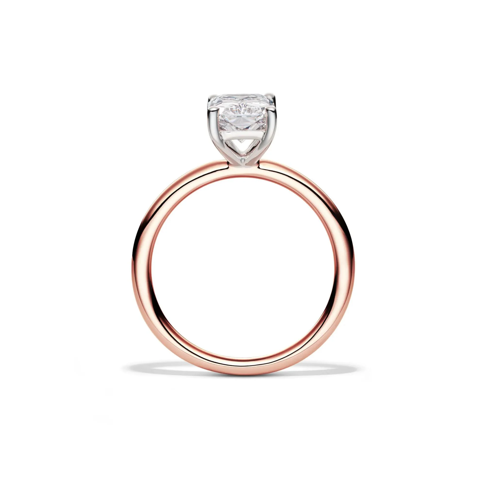 Lab Grown Diamond Radiant-Cut Solitaire Ring 14K Rose Gold (2 CT.) Size 10 2mm - Image 2