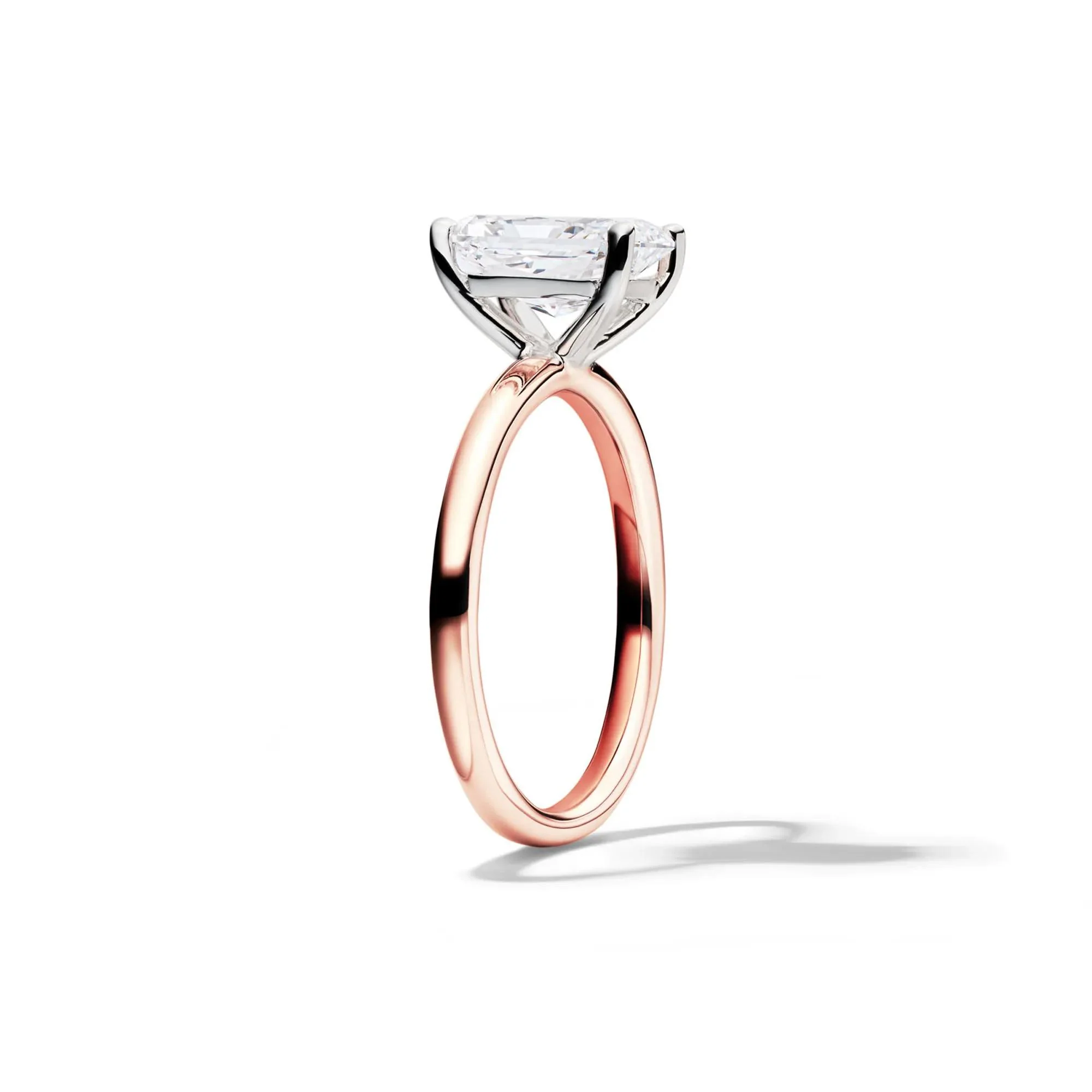 Lab Grown Diamond Radiant-Cut Solitaire Ring 14K Rose Gold (2 CT.) Size 6.5 2mm - Image 3