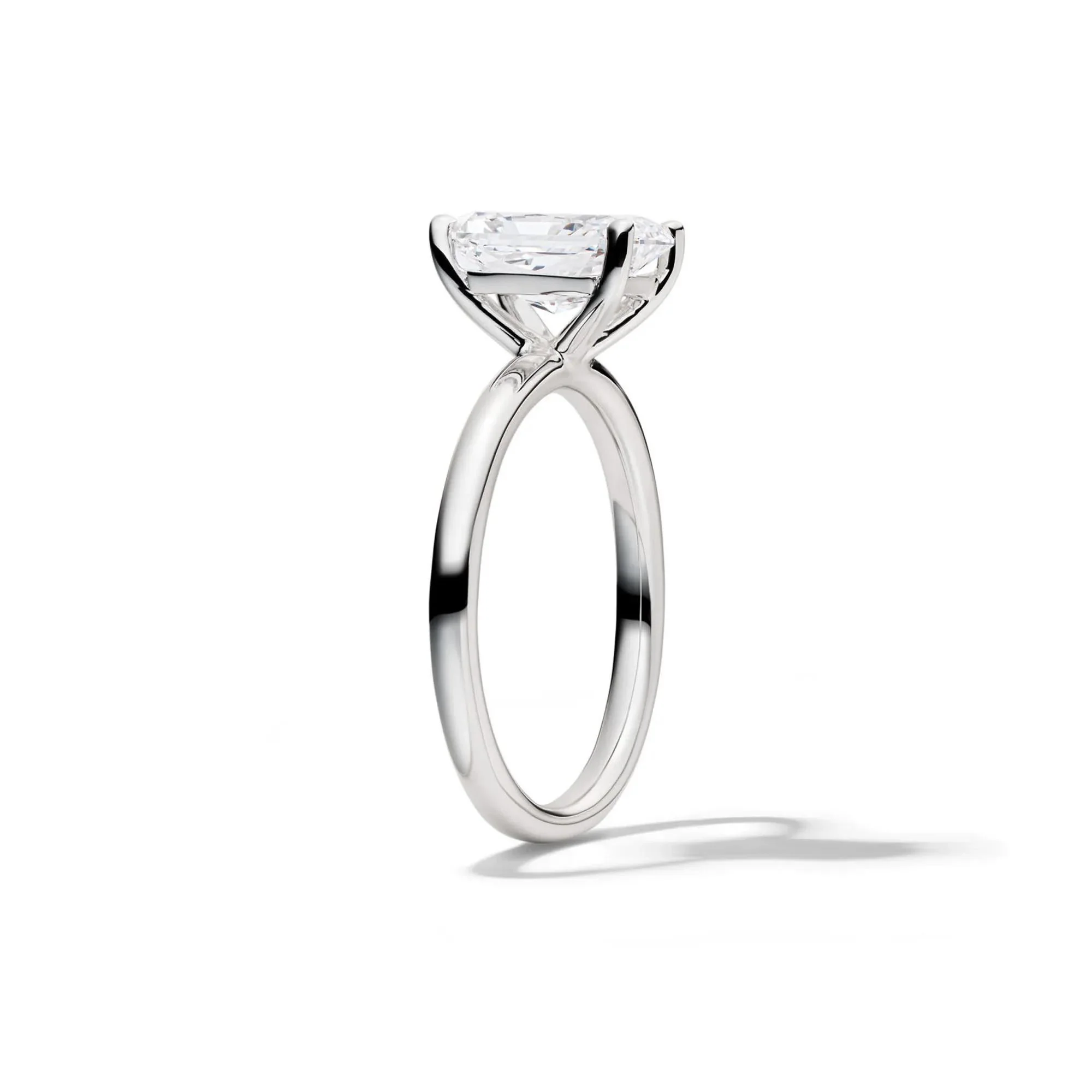 Lab Grown Diamond Radiant-Cut Solitaire Ring 14K White Gold (2 CT.) Size 8.5 2mm - Image 3