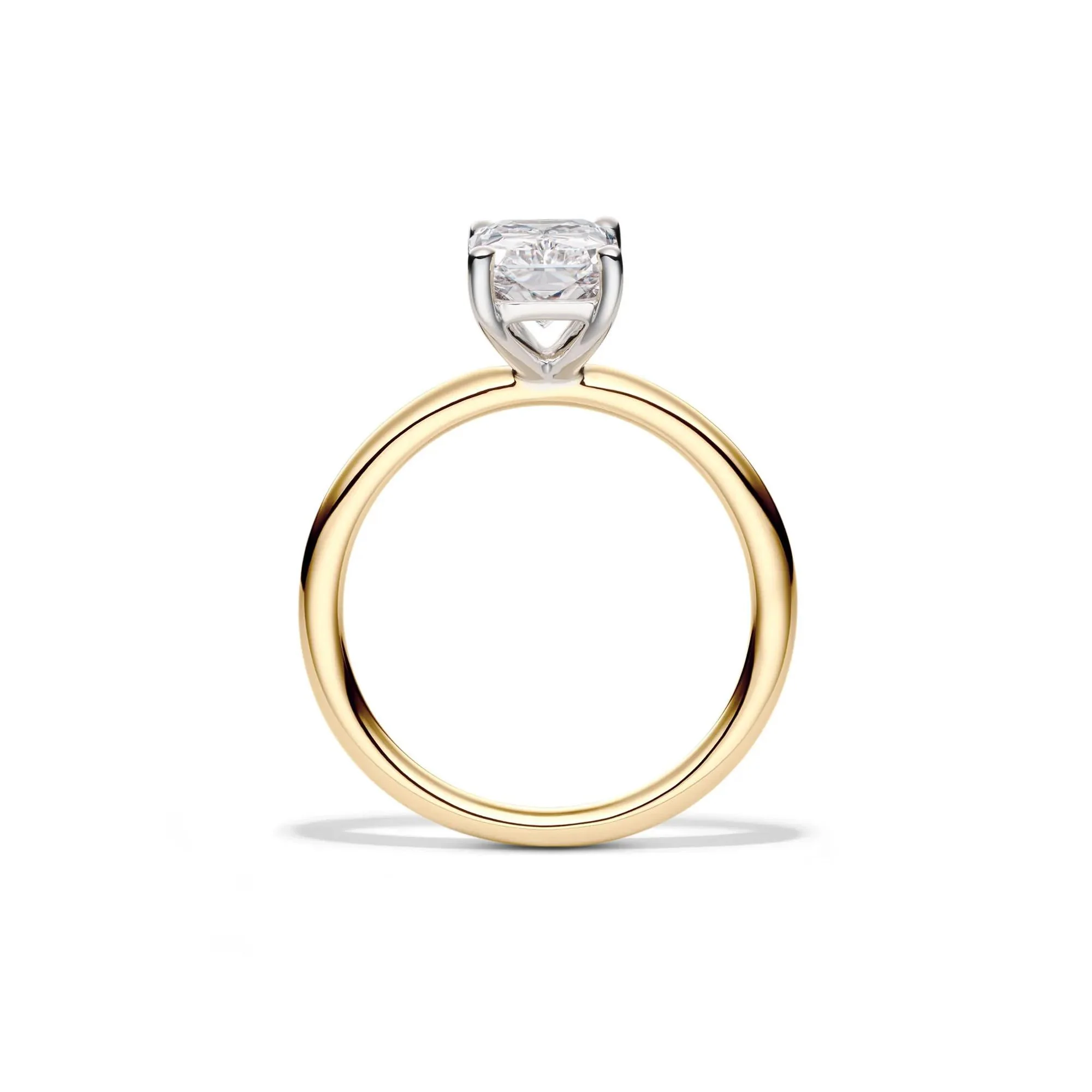 Lab Grown Diamond Radiant-Cut Solitaire Ring 14K Yellow Gold (2 CT.) Size 4.5 2mm - Image 2