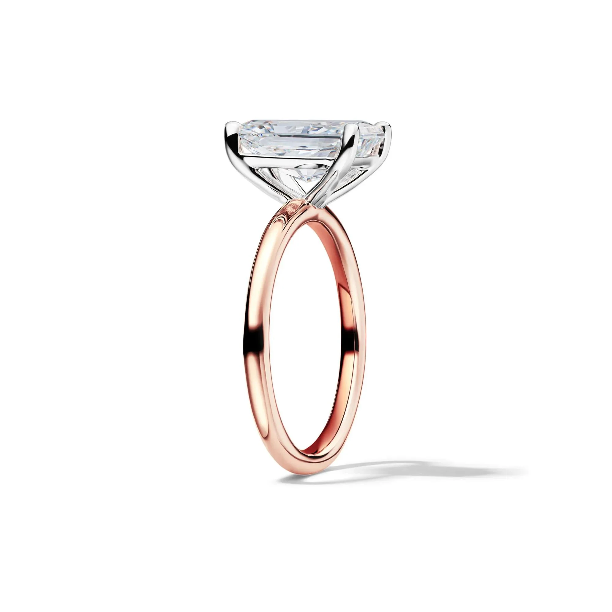 Lab Grown Diamond Radiant-Cut Solitaire Ring 14K Rose Gold (3 CT.) Size 5 2mm - Image 3