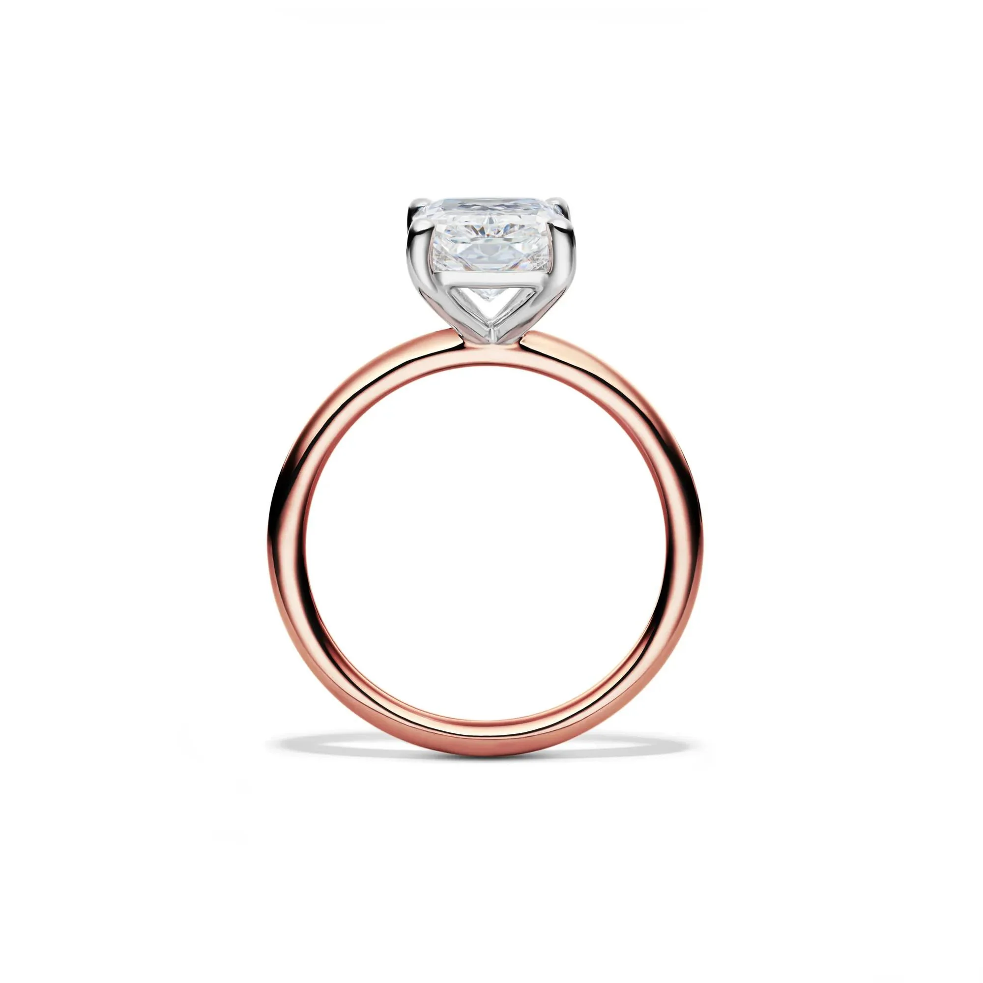 Lab Grown Diamond Radiant-Cut Solitaire Ring 14K Rose Gold (3 CT.) Size 7.5 2mm - Image 2