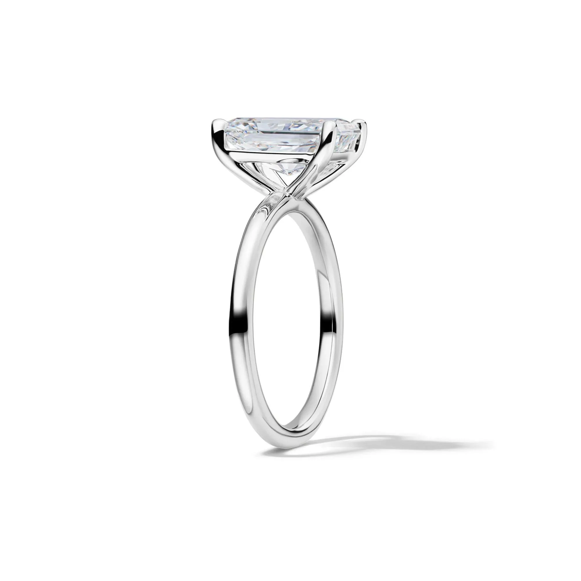 Lab Grown Diamond Radiant-Cut Solitaire Ring 14K White Gold (3 CT.) Size 8.5 2mm - Image 3