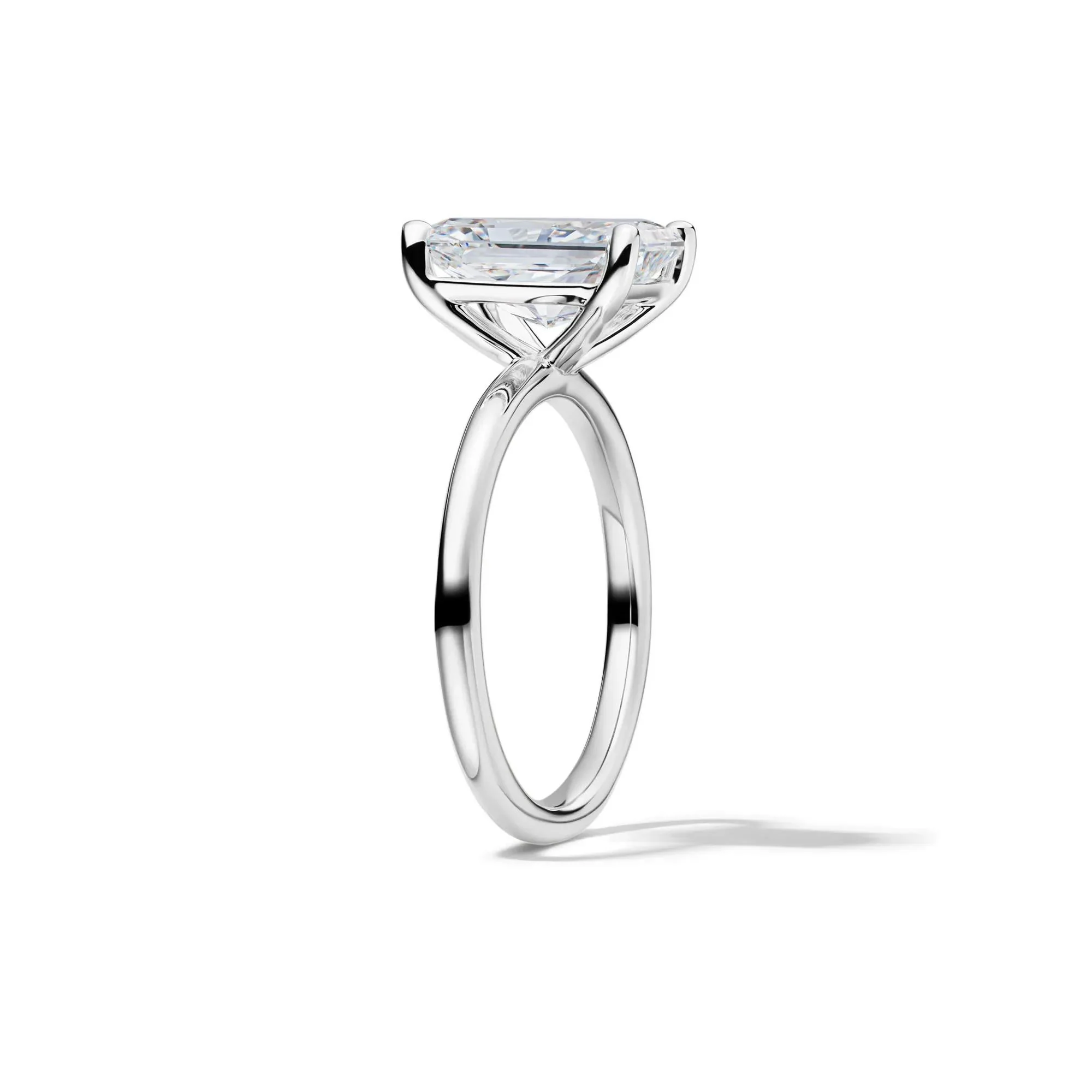 Lab Grown Diamond Radiant-Cut Solitaire Ring Platinum (3 CT.) White Size 5 2mm - Image 3