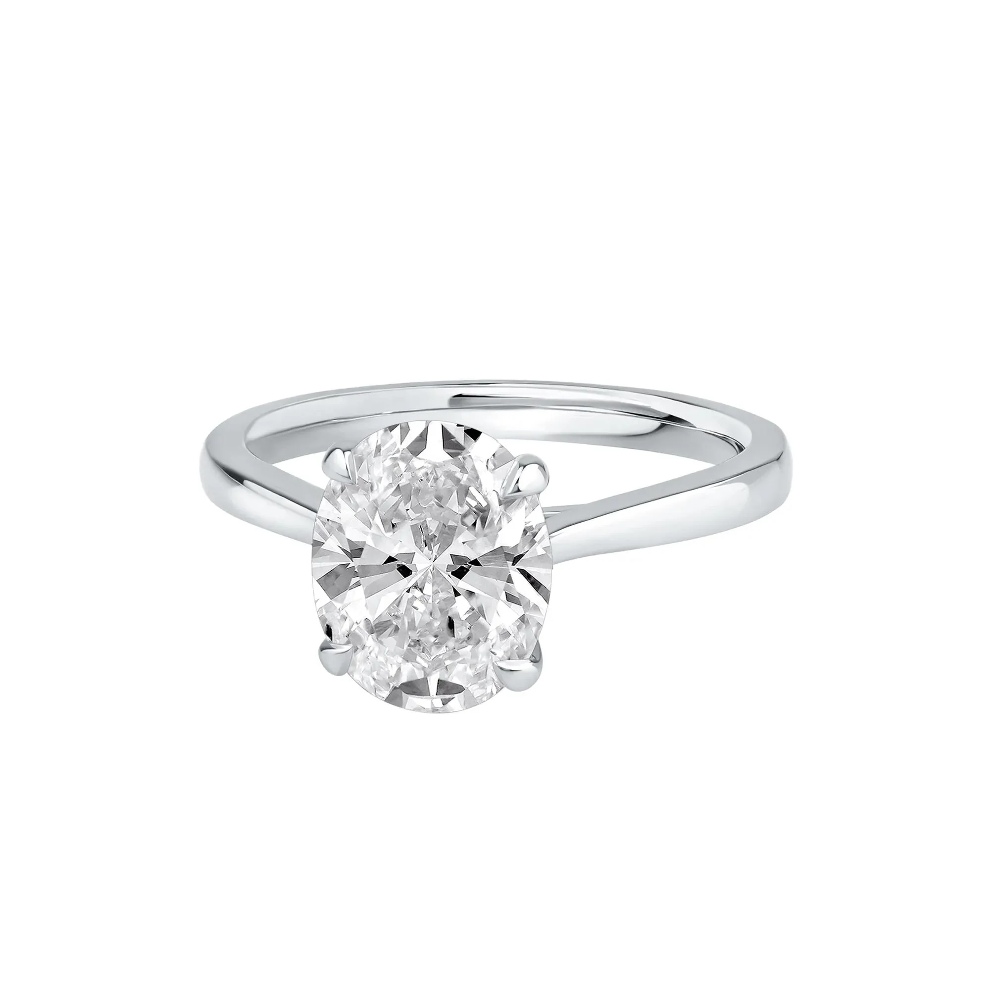 2 CT. Tw. Lab Grown Diamond Solitaire Engagement Ring Platinum Round Brilliant Cut White Size 9 - Image 4