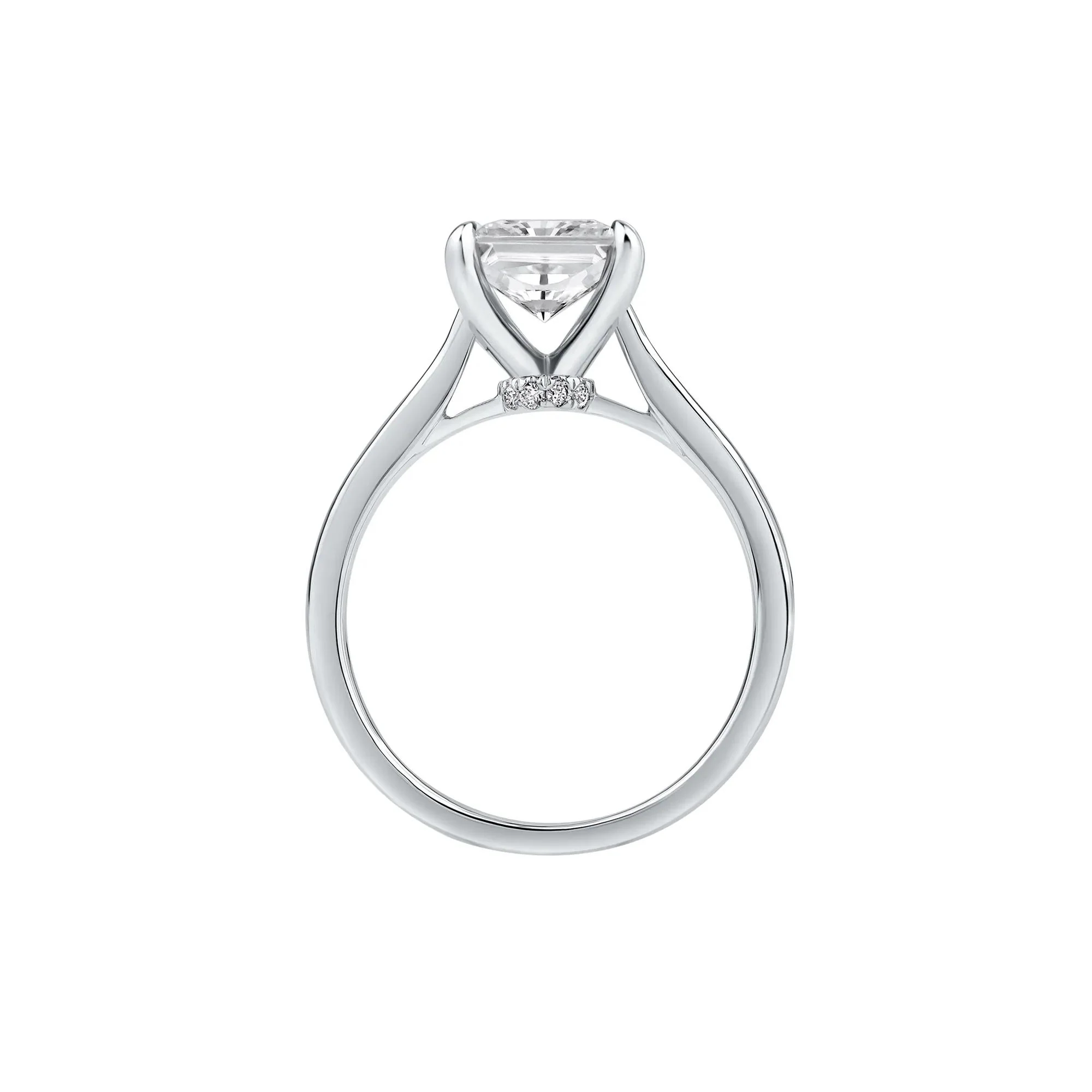 2 CT. Tw. Lab Grown Diamond Solitaire Engagement Ring Platinum Round Brilliant Cut White Size 9 - Image 2