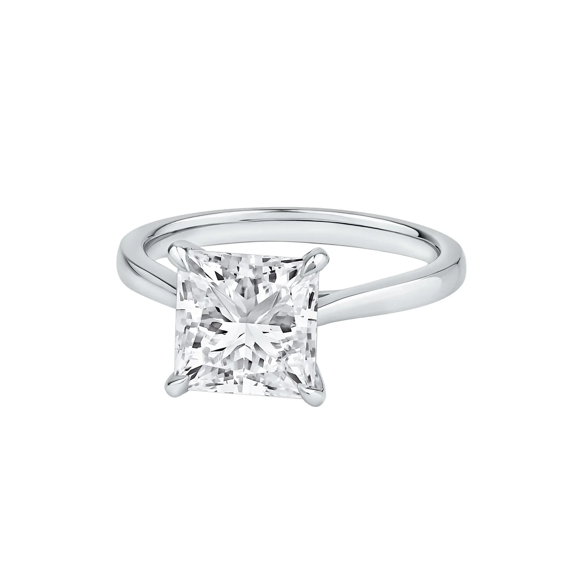 3 CT. Tw. Lab Grown Diamond Solitaire Engagement Ring Platinum Round Brilliant Cut White Size 11 - Image 4