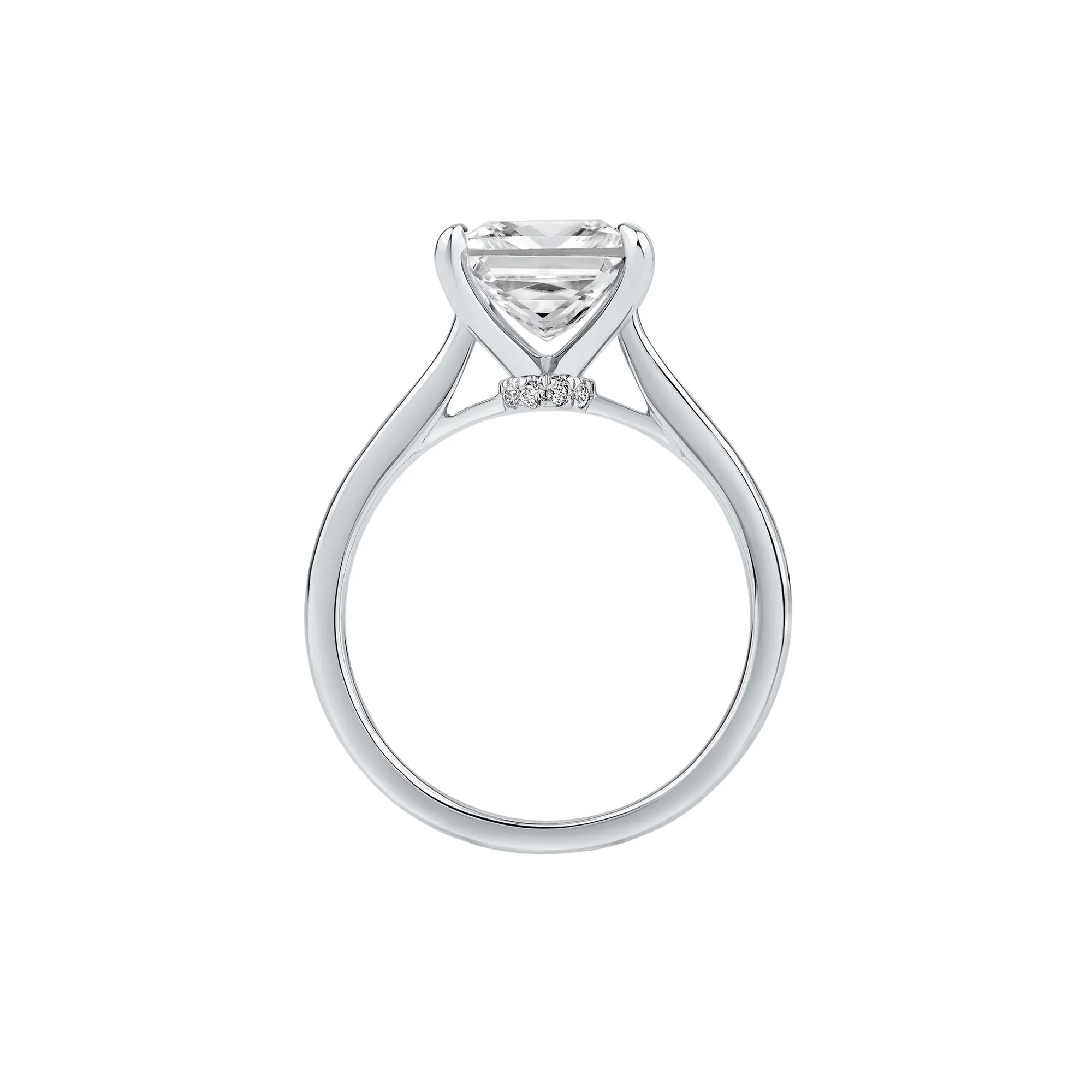 3 CT. Tw. Lab Grown Diamond Solitaire Engagement Ring Platinum Round Brilliant Cut White Size 9 - Image 2