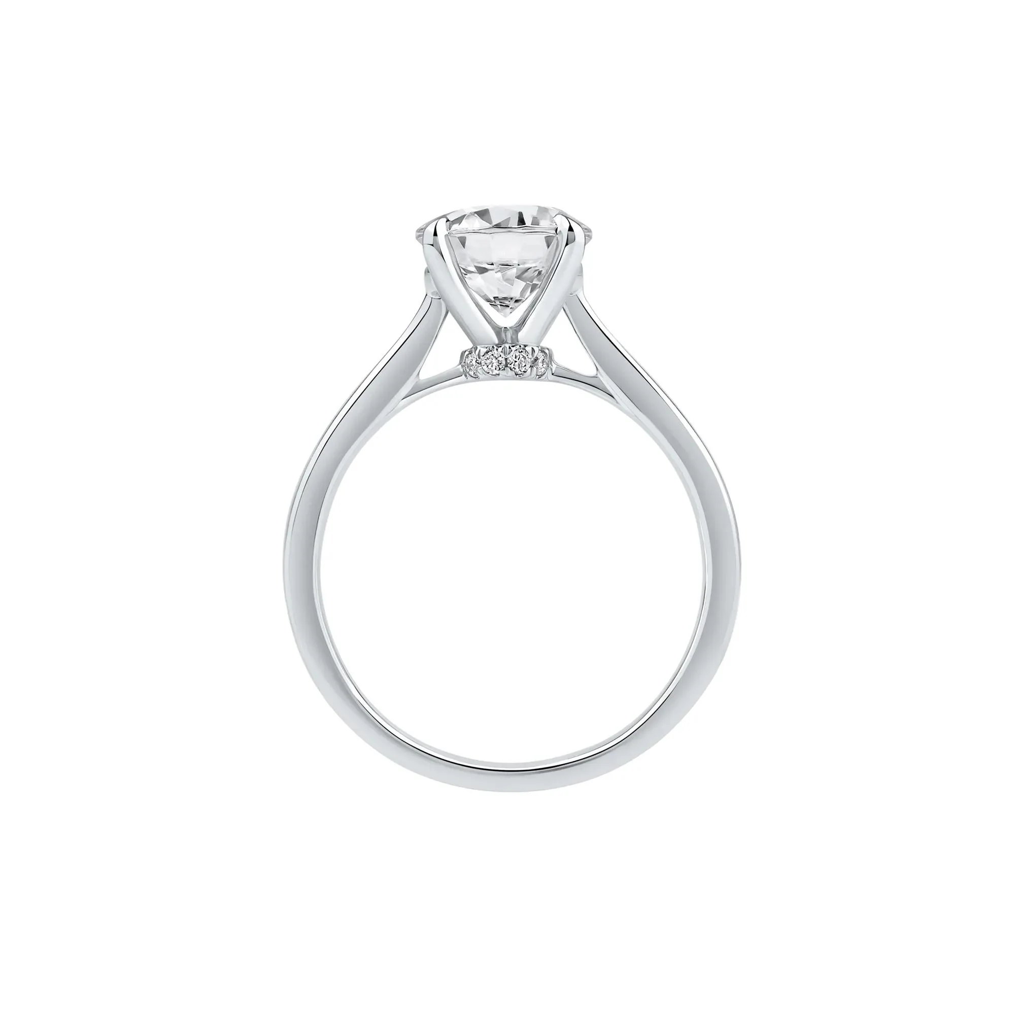 2 CT. Tw. Lab Grown Diamond Solitaire Engagement Ring Platinum Round Brilliant Cut White Size 7 - Image 2
