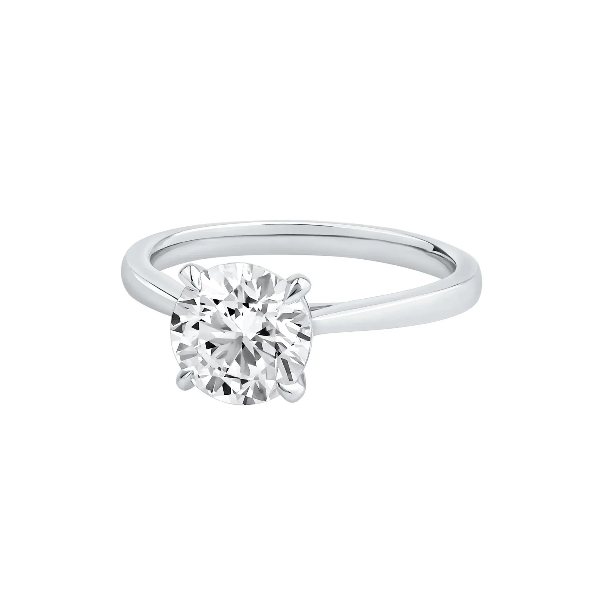2 CT. Tw. Lab Grown Diamond Solitaire Engagement Ring Platinum Round Brilliant Cut White Size 9.5 - Image 4