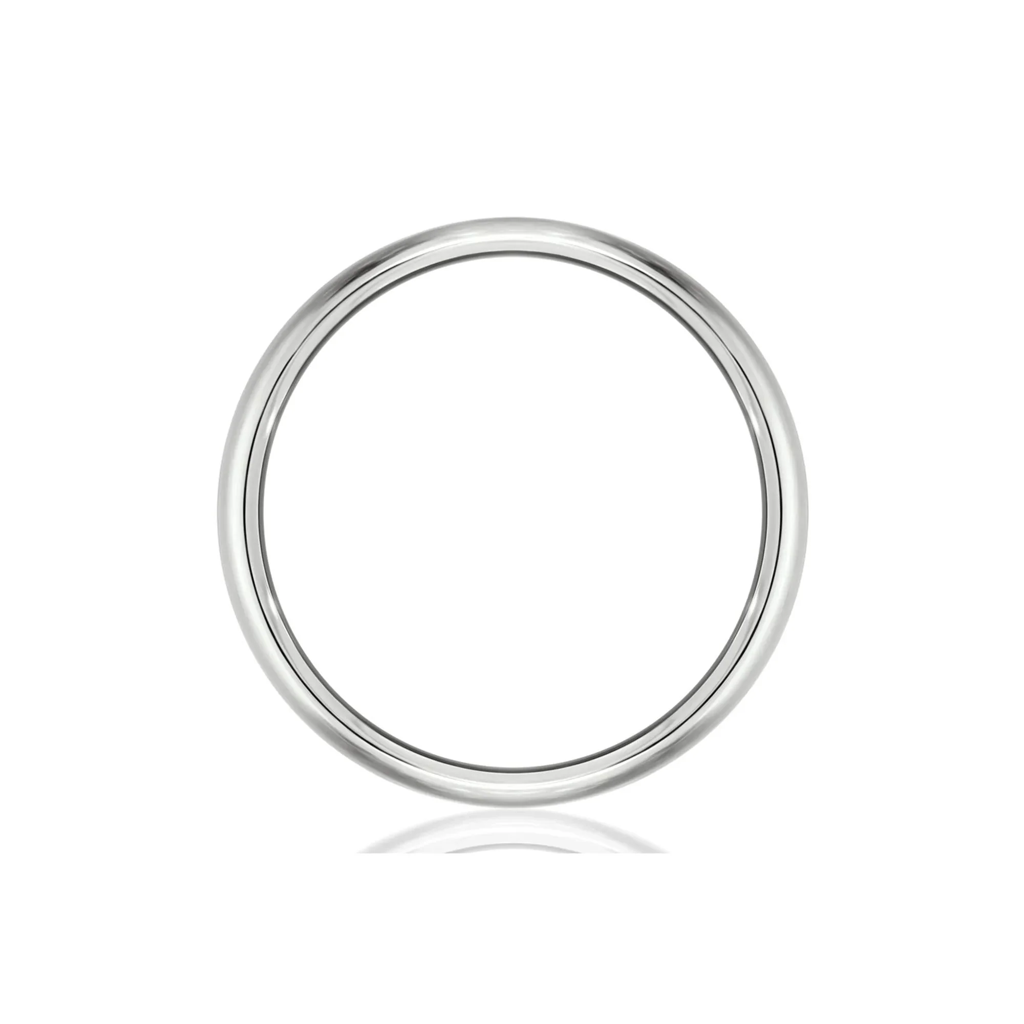 Wedding Band Ring 14K White Gold Size 4 6.5mm - Image 2