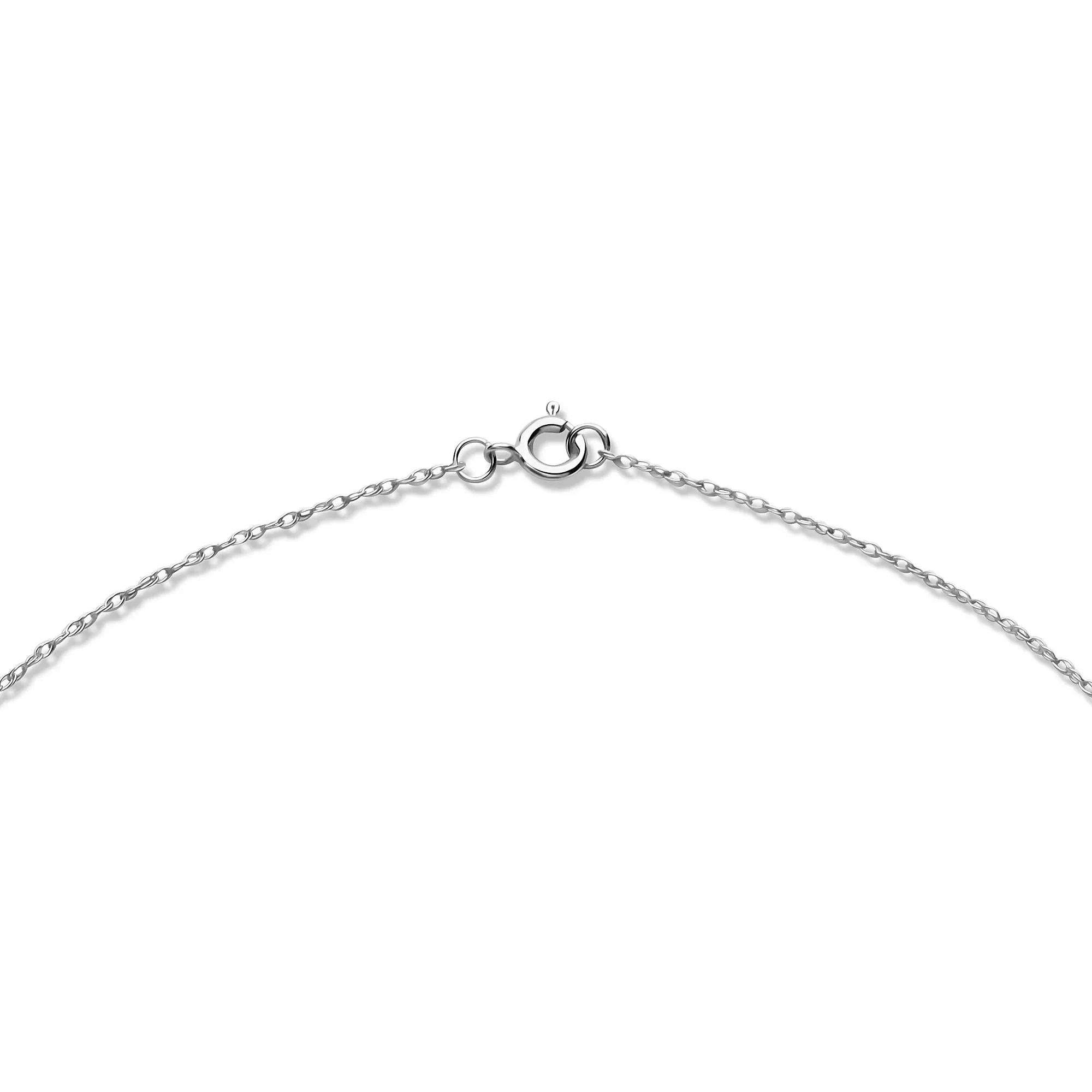 1/4 CT. Tw. Diamond Flared Cross Pendant Necklace 10K White Gold Size 18" - Image 4