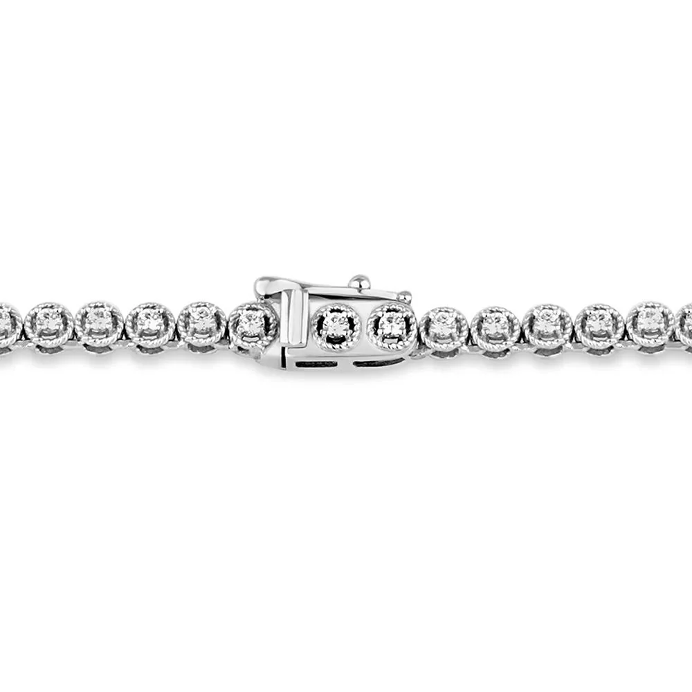 2 1/2 CT. Tw. Diamond Tennis Necklace 10K White Gold Size 3.10mm - Image 3