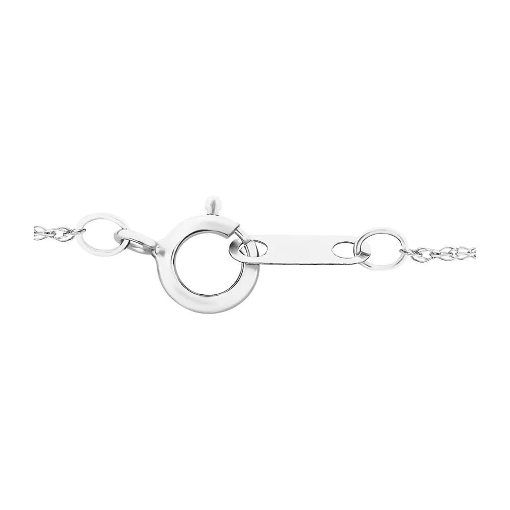 Double Heart Pendant Necklace with Diamond Accents 10K White & Rose Gold Size 17.00mm - Image 3