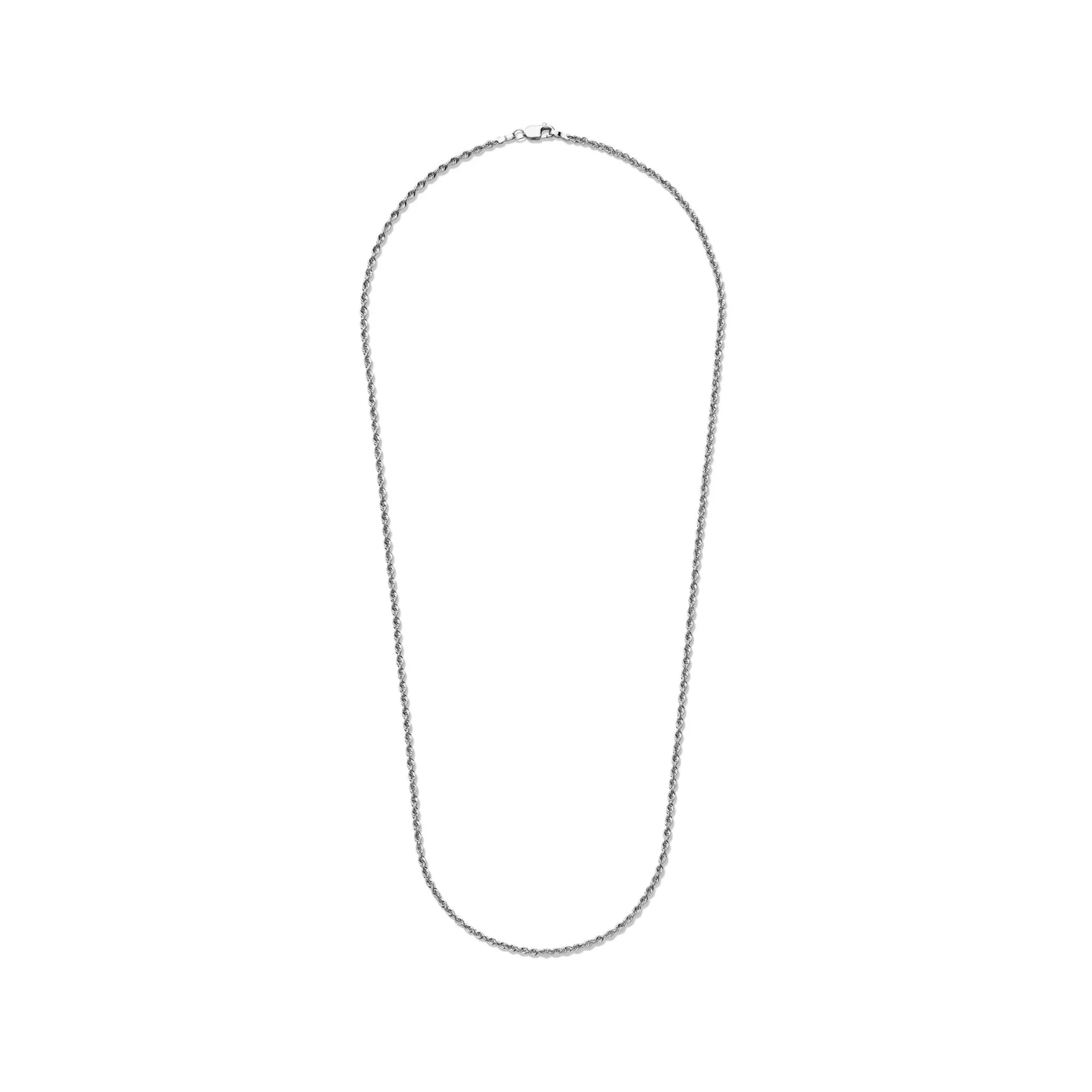 Glitter Rope Chain Necklace 14K White Gold Size 20" - Image 2