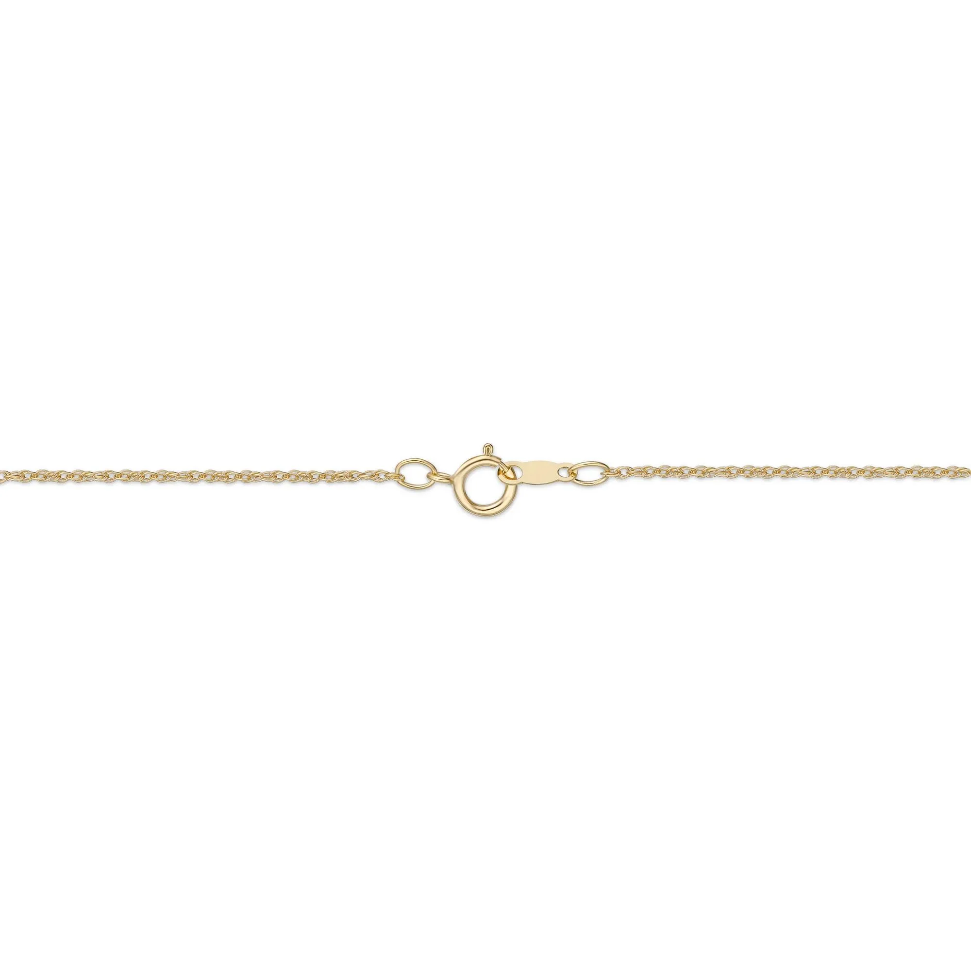 1/5 CT. Tw. Pear-Shaped Aquamarine & Diamond Pendant Necklace 10K Yellow Gold Size 18" - Image 3