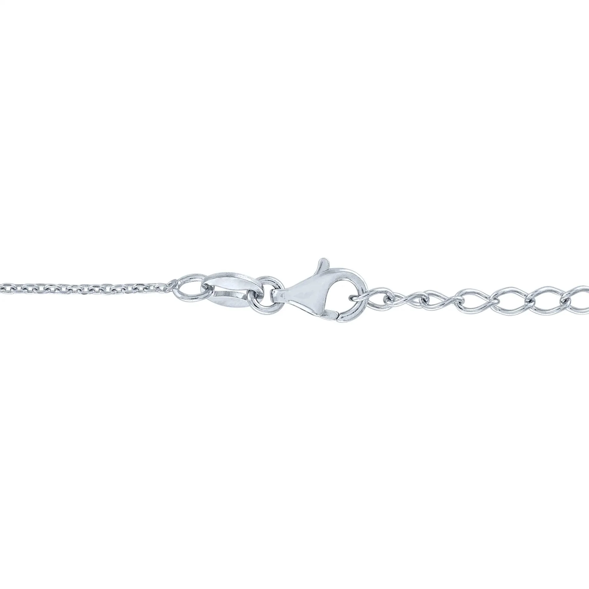 1/10 CT. Tw. Diamond Mama Necklace .925 Sterling Silver White Size 18" - Image 3