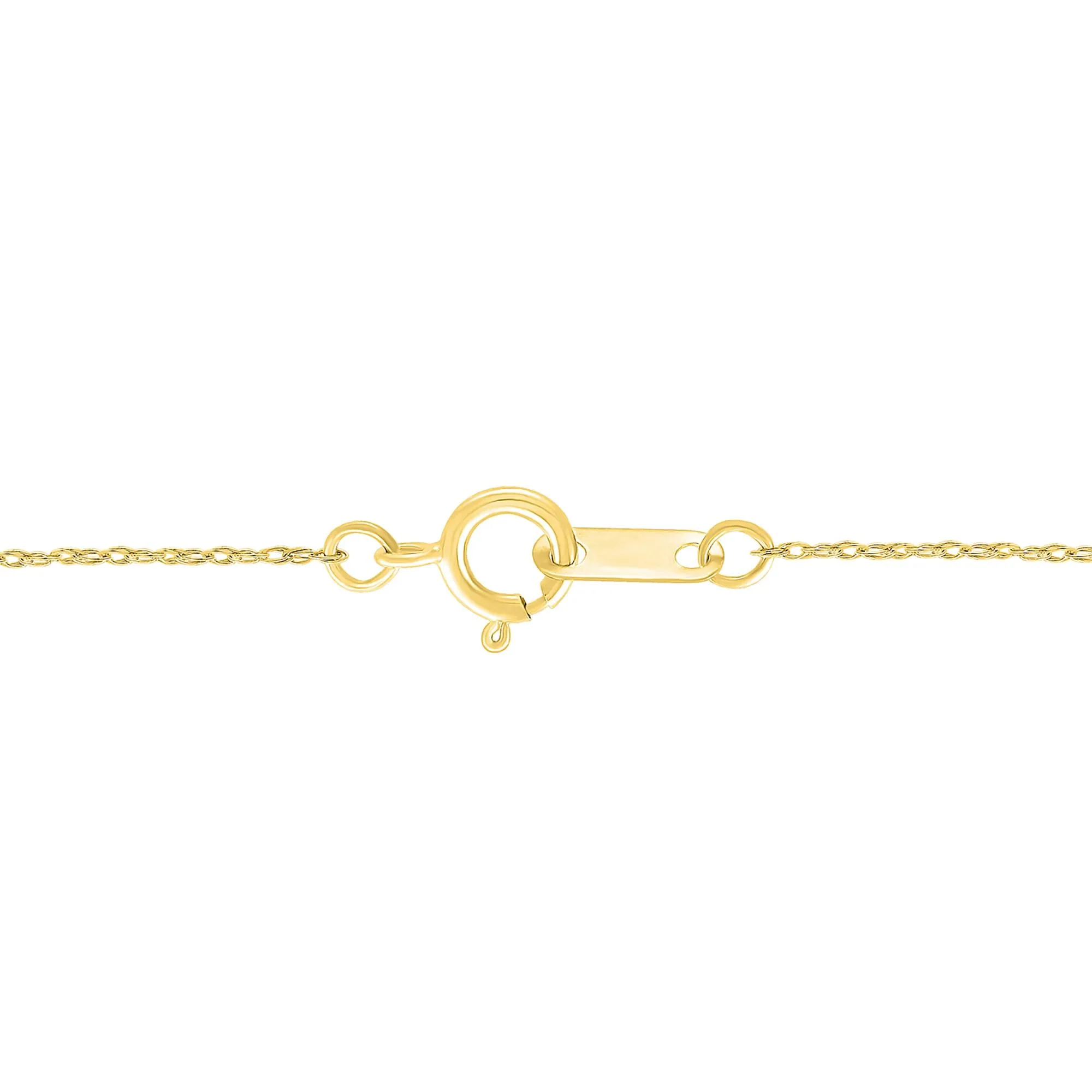1/10 CT. Tw. Evil Eye Diamond Pendant Necklace 10K Yellow Gold Size 18" - Image 3